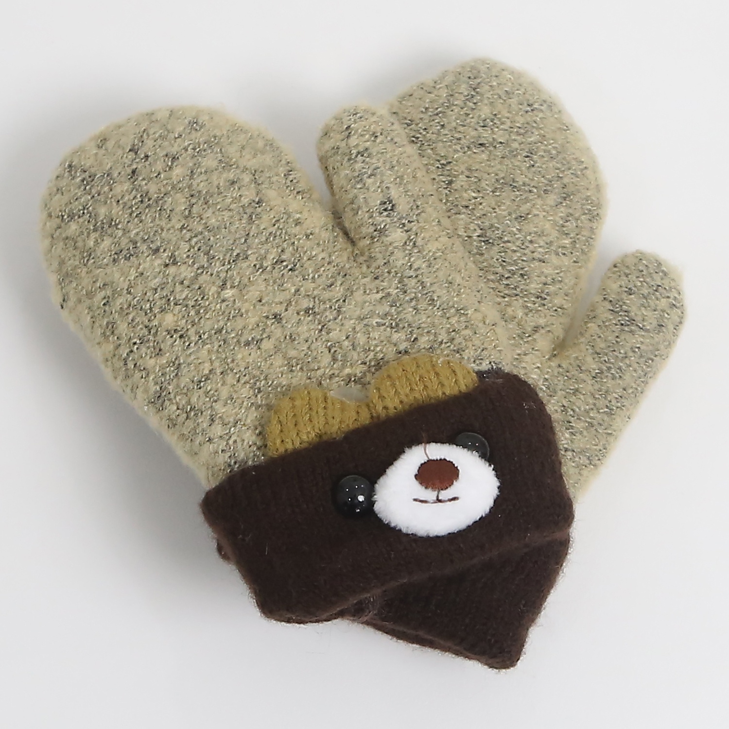 Găng tay cả bàn cho bé KidsPlaza đính thỏ 24K-G03 (Nâu) 