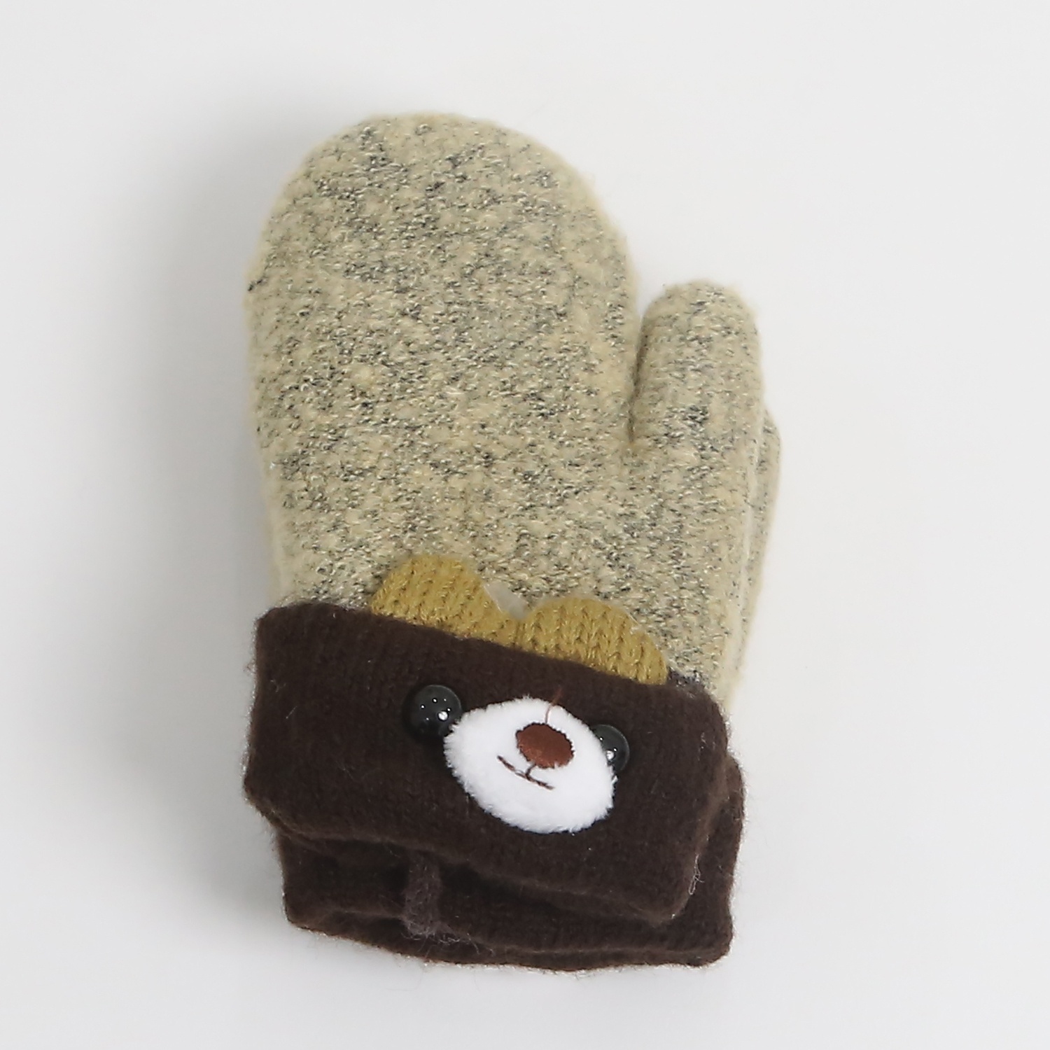 Găng tay cả bàn cho bé KidsPlaza đính thỏ 24K-G03 (Nâu) 