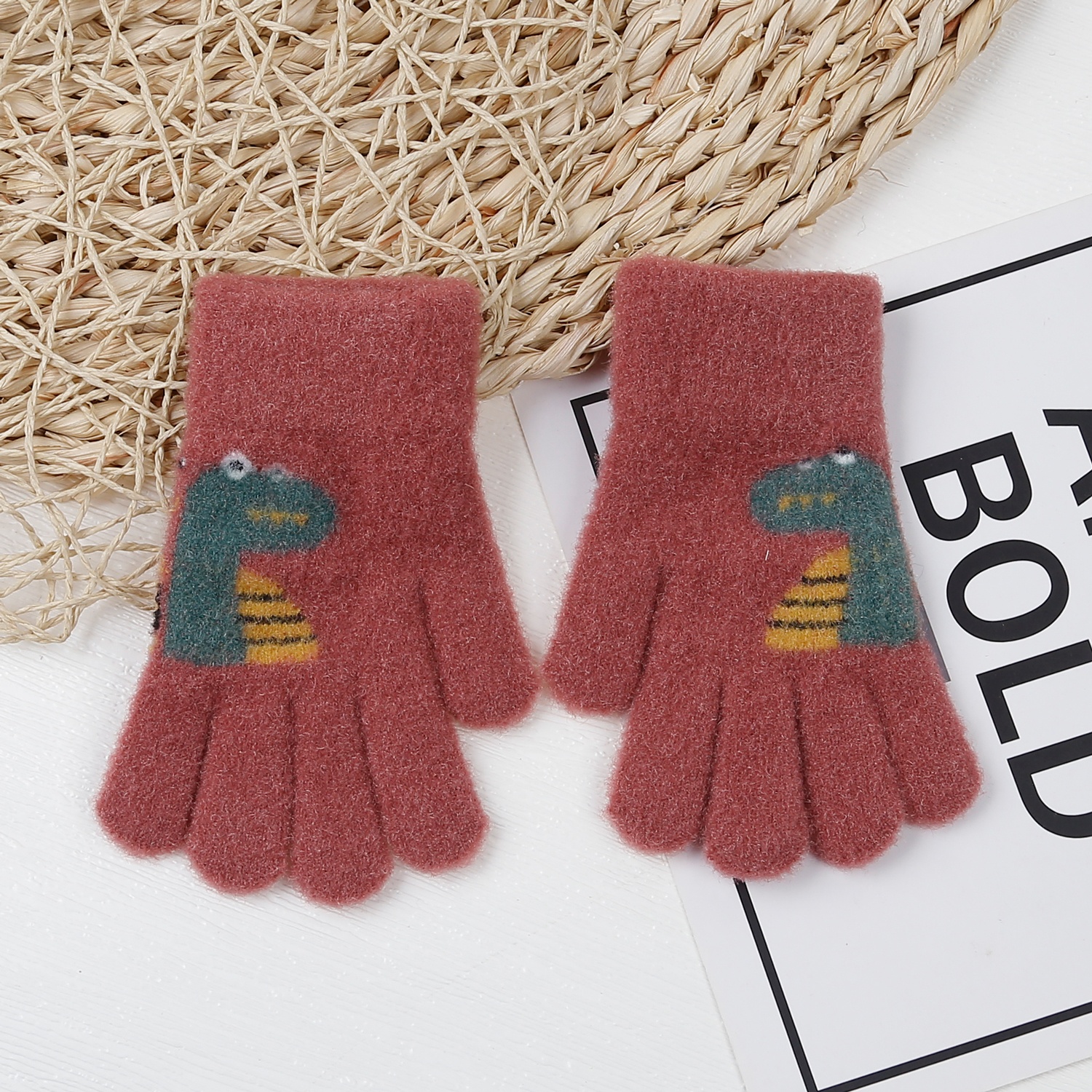 Găng tay cả bàn cho bé KidsPlaza khủng long (Đỏ) 