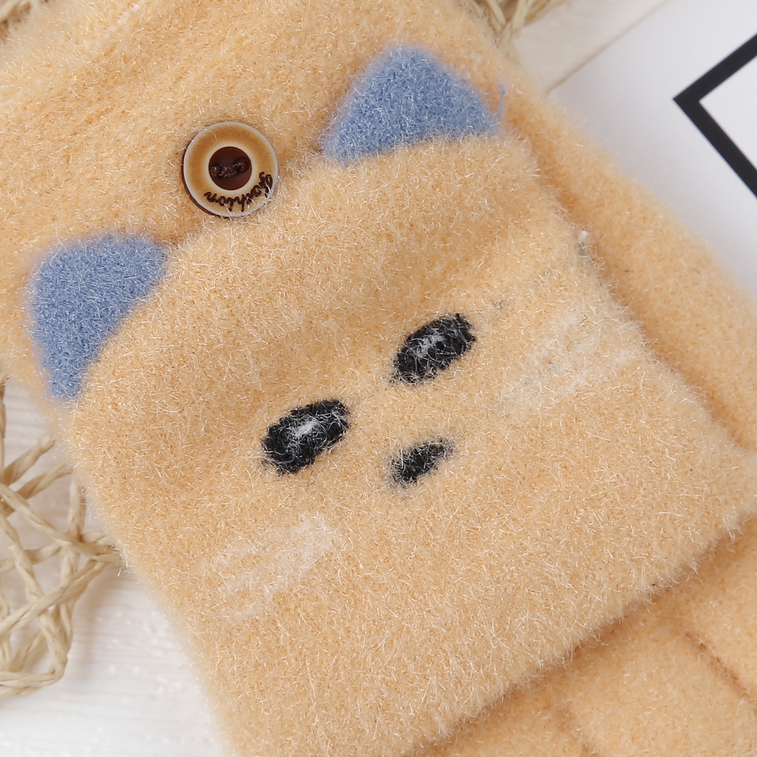 Găng tay nửa ngón cho bé KidsPlaza mắt mèo (Vàng)