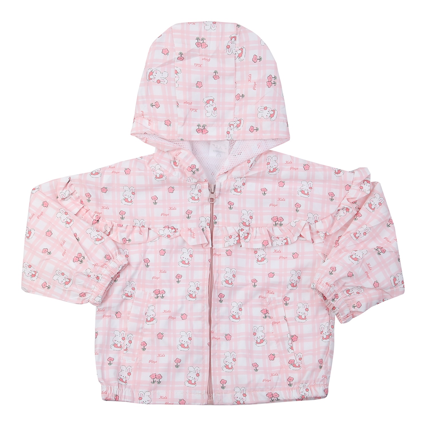 Áo gió bé gái KidsPlaza in thỏ 24K-WJ06 (Hồng cam)