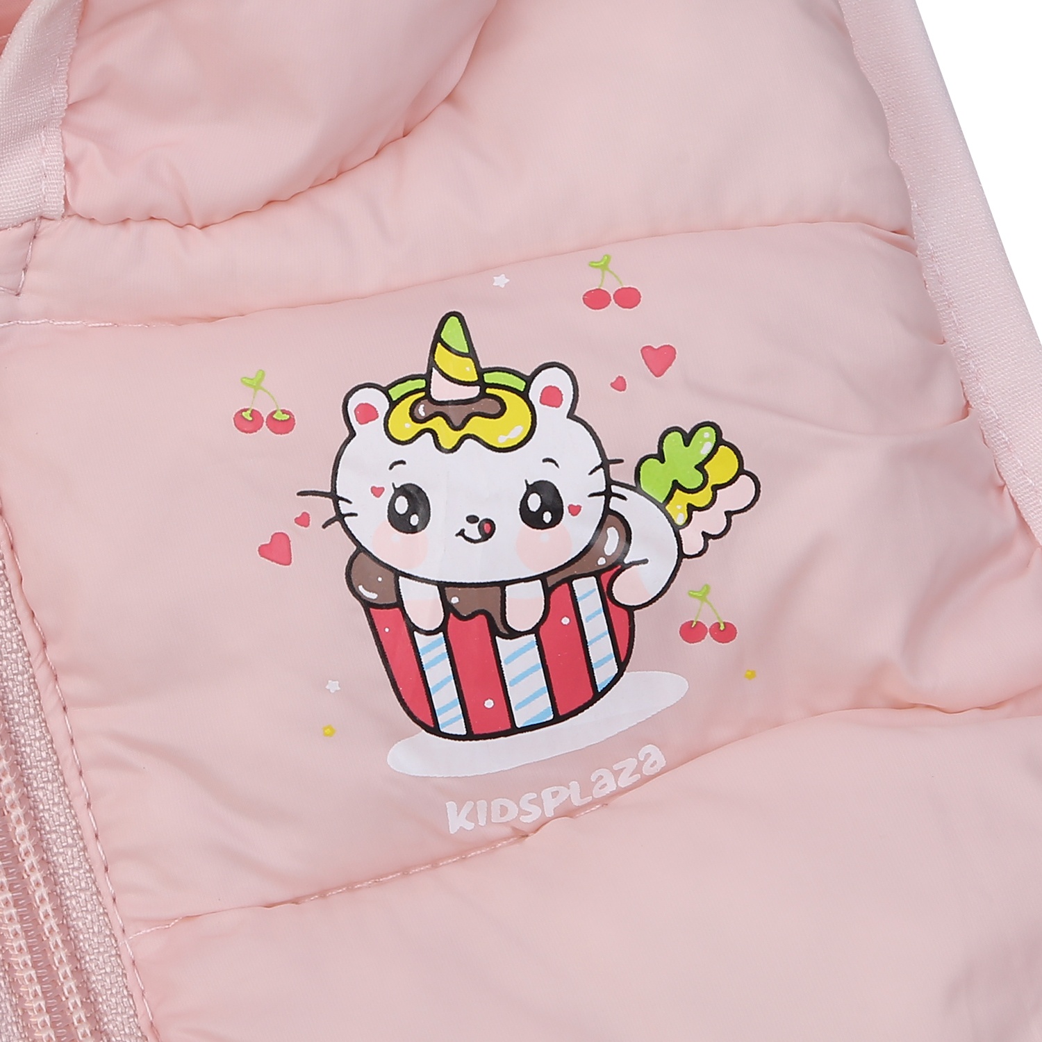 Áo khoác gile bé gái KidsPlaza in mèo 24K (Hồng)
