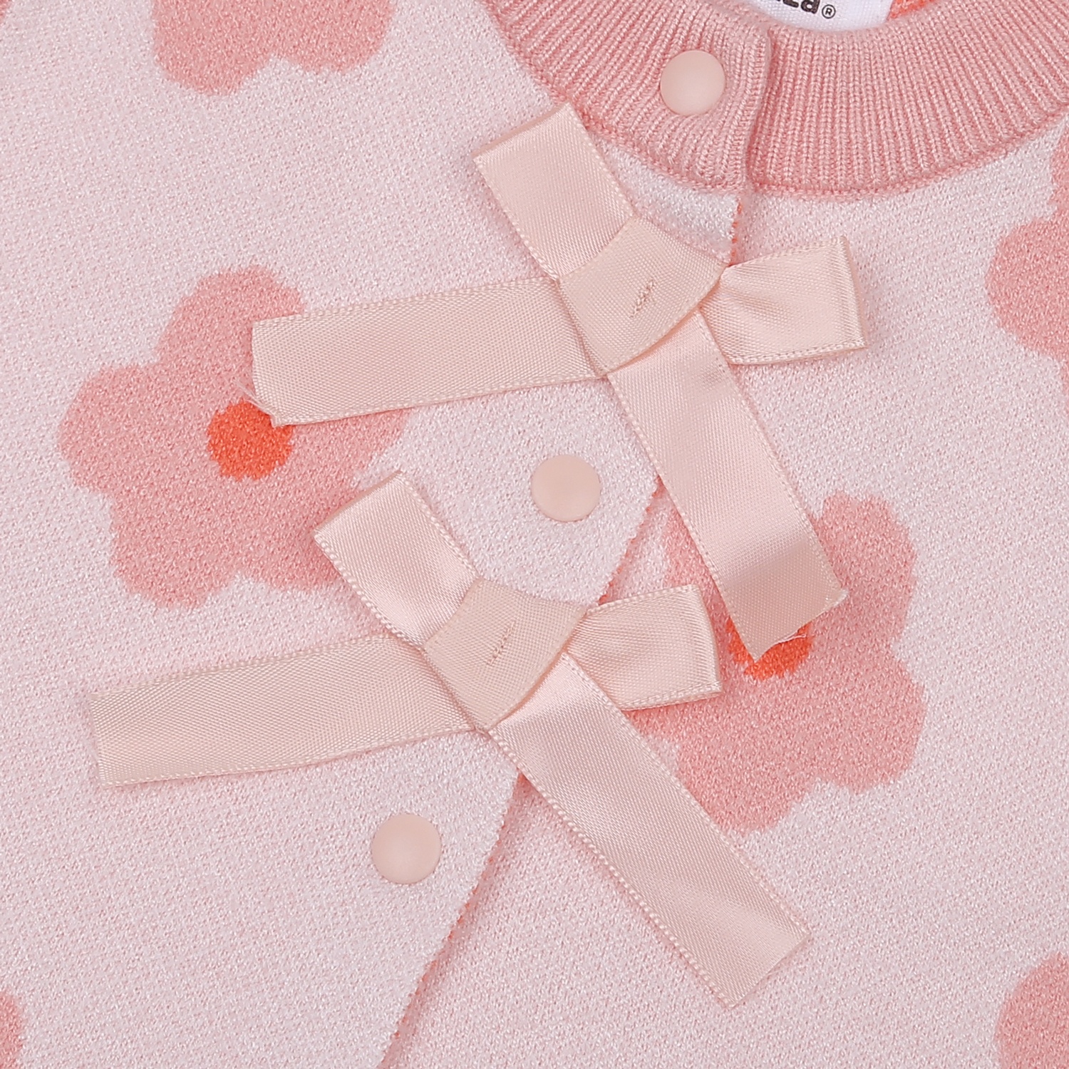 Áo len gile bé gái KidsPlaza thêu 2 nơ HN23D (Hồng) hình 3