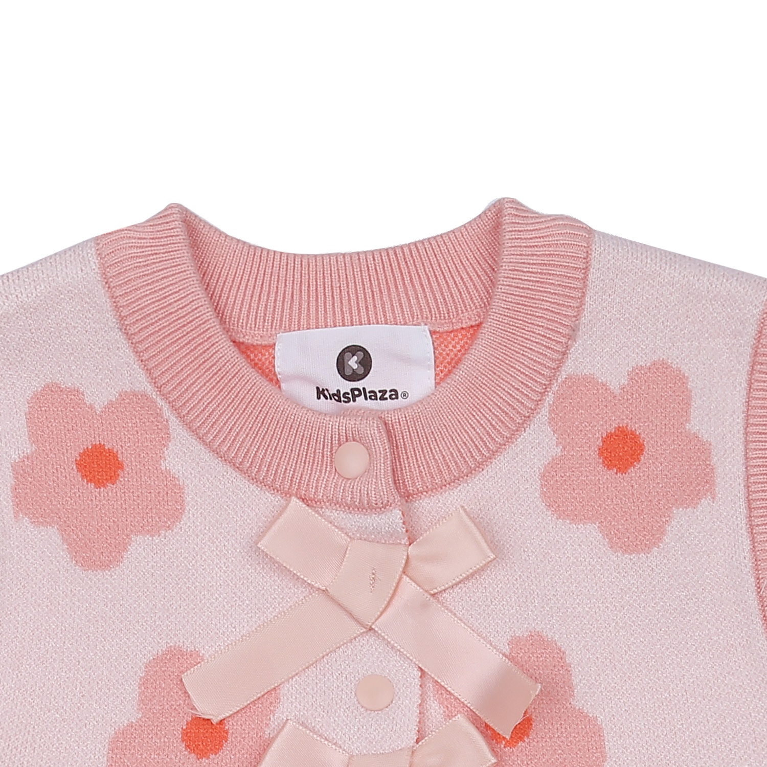 Áo len gile bé gái KidsPlaza thêu 2 nơ HN23D (Hồng) hình 2