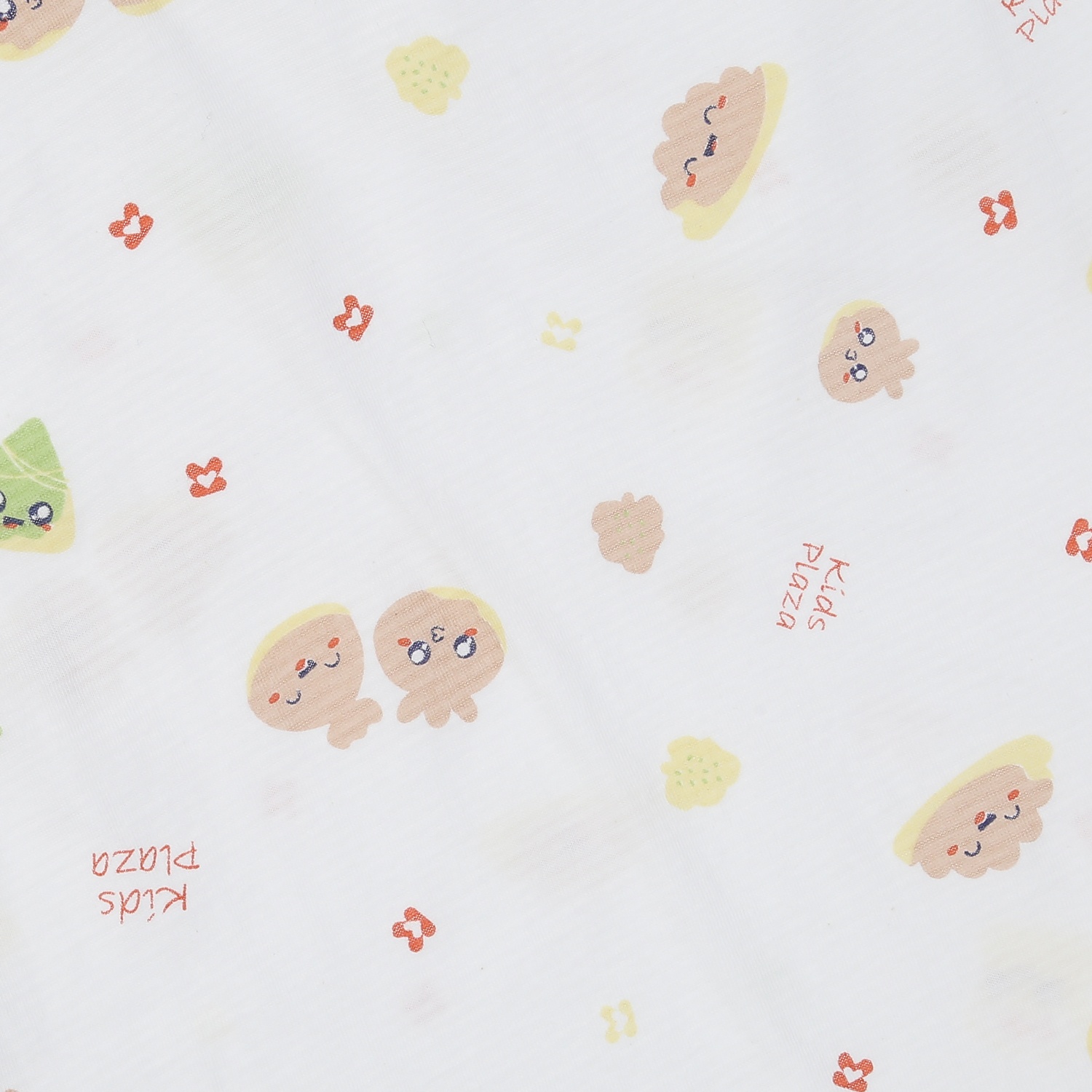 Bộ quần áo ba lỗ bé gái KidsPlaza in quả M24H (Trắng)