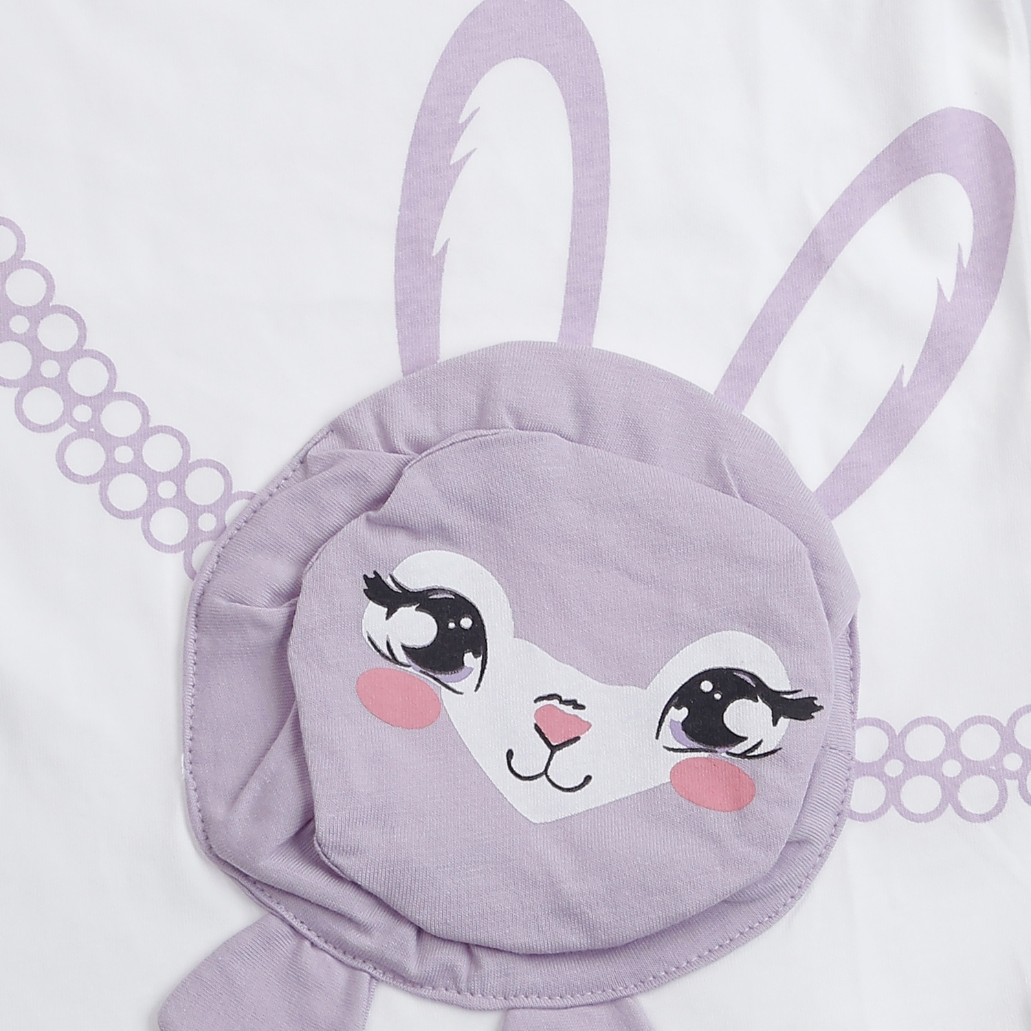 Bộ quần áo bé gái KidsPlaza in túi thỏ M24H (Tím) hình 3