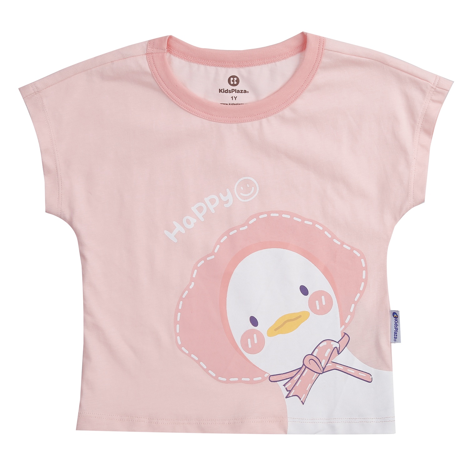 Bộ quần áo cho bé gái KidsPlaza in hình vịt happy (Hồng) M24H