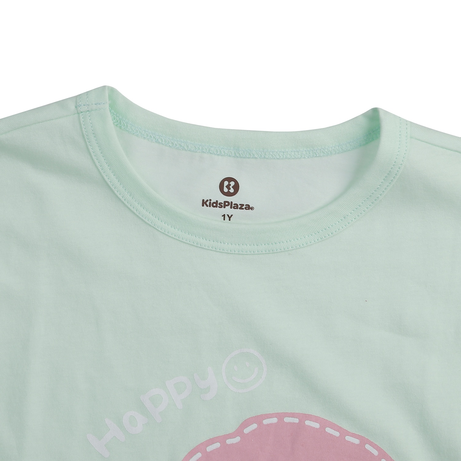 Bộ quần áo cộc tay bé trai KidsPlaza kẻ phối in khung long M24H (Trắng)