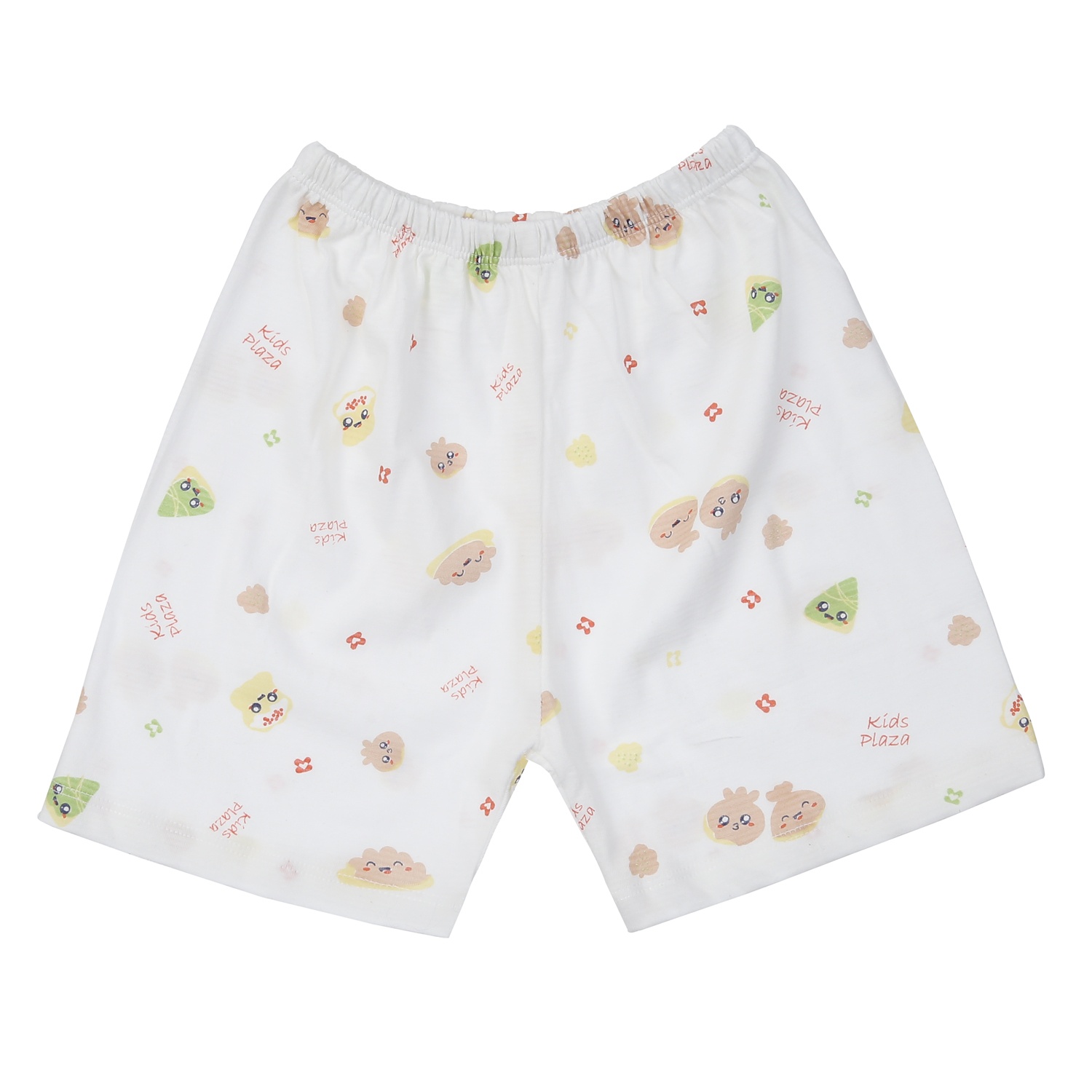 Bộ quần áo cộc tay bé gái KidsPlaza kẻ in hình M24H (Trắng)