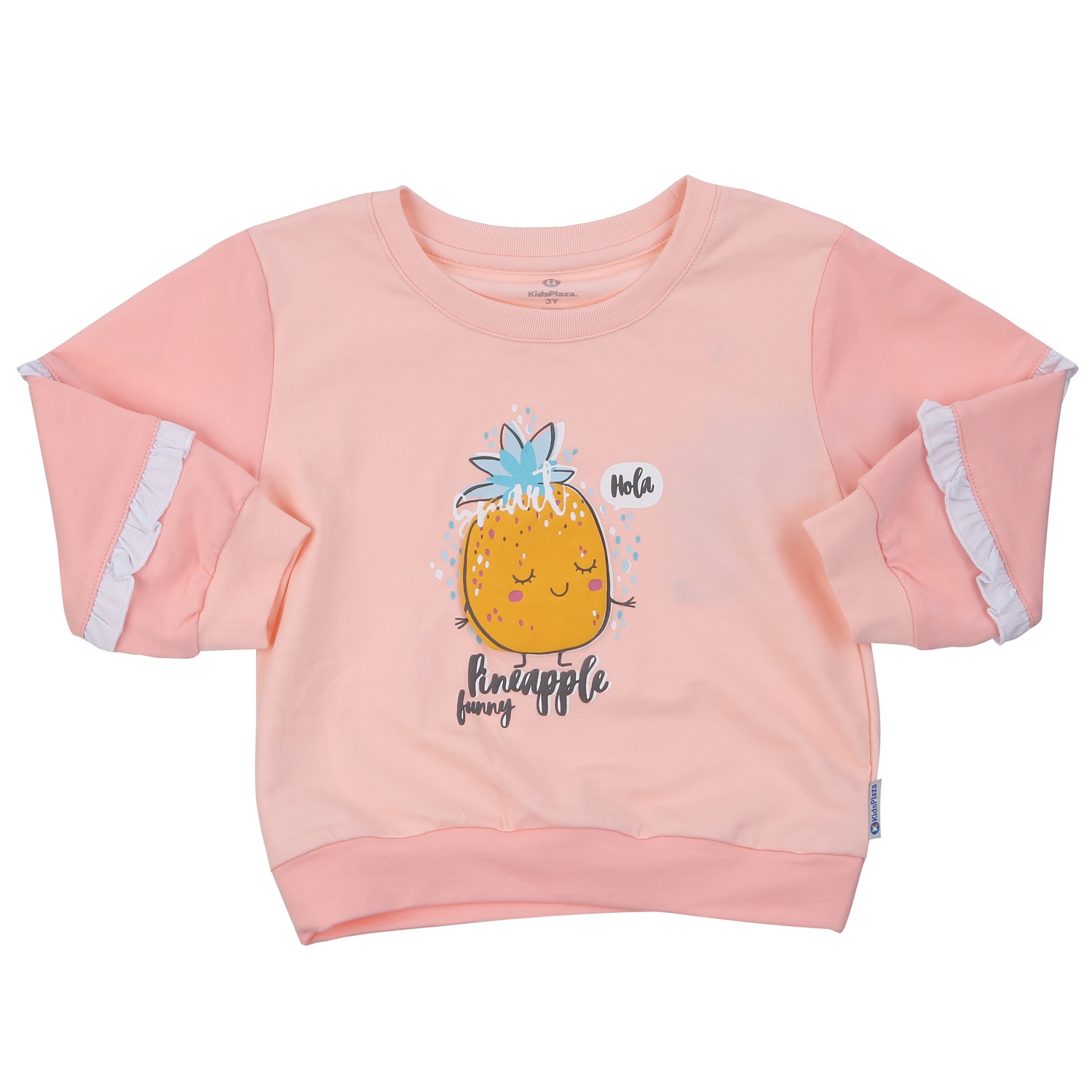 Bộ quần áo dài bé gái in hình quả dứa TT24T (Hồng) hình 2