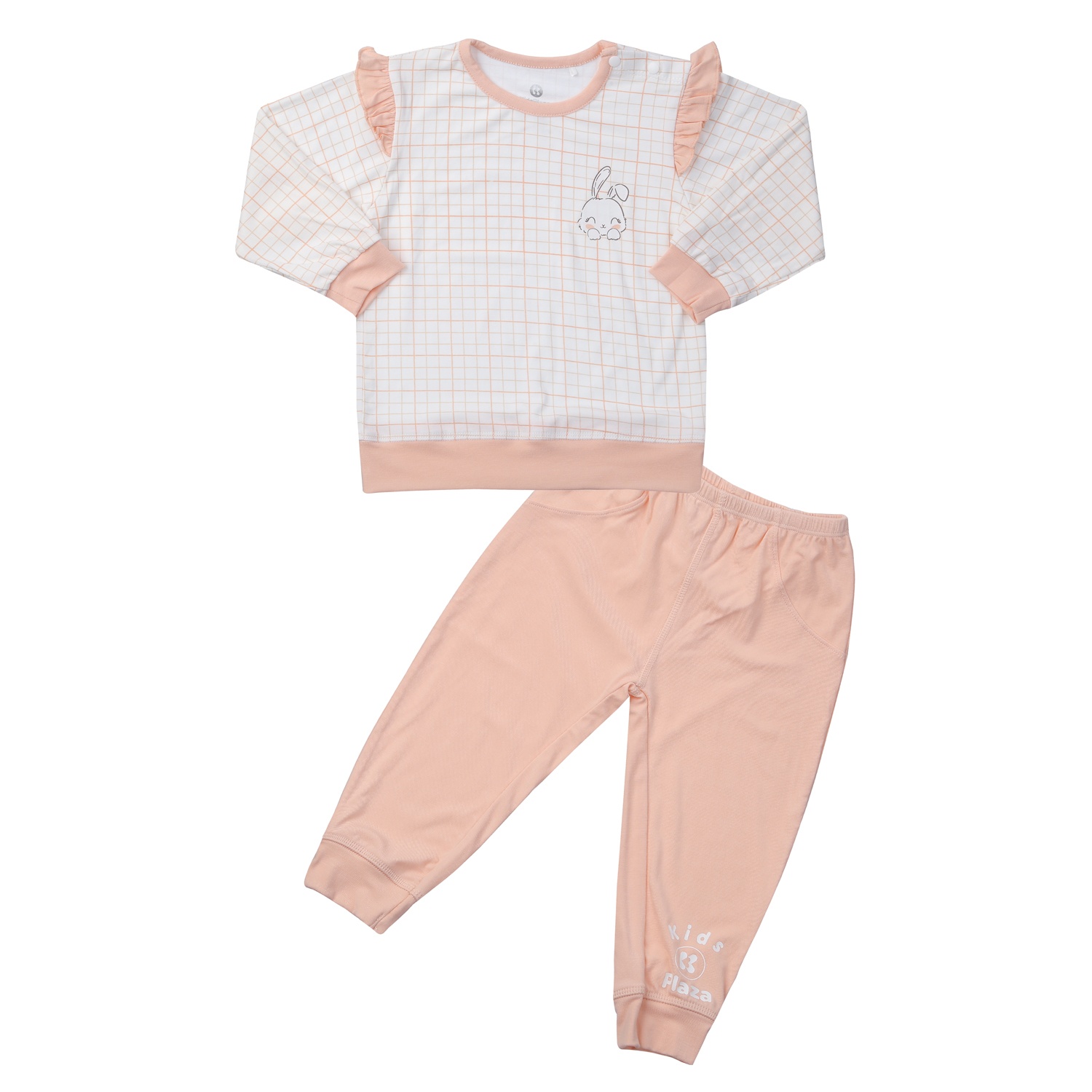 Bộ quần áo thời trang bé gái dài tay KidsPlaza Otis ND24T (Hồng cam) 3