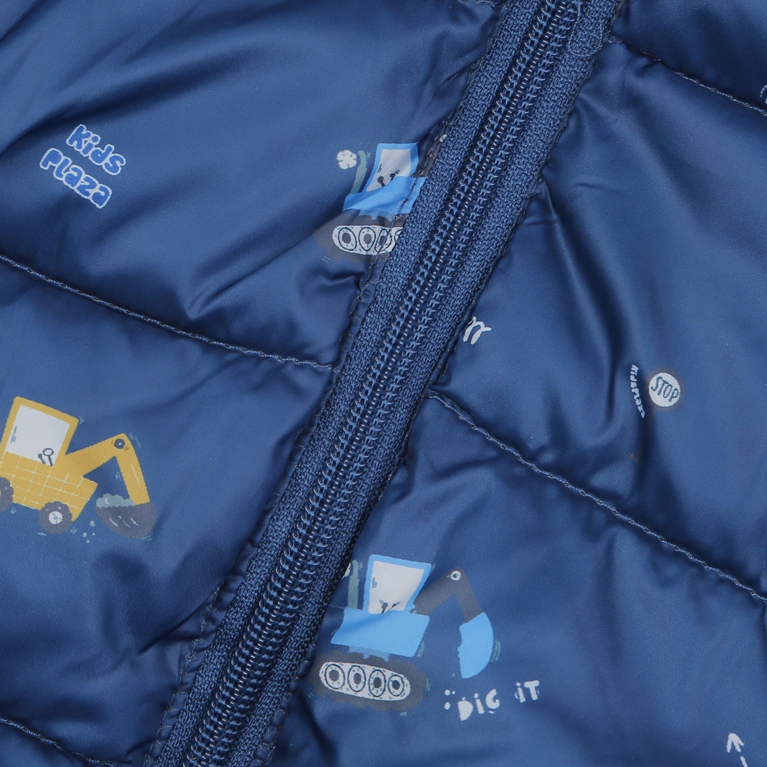 Áo khoác bé trai KidsPlaza in máy xúc 24K (Xanh than)