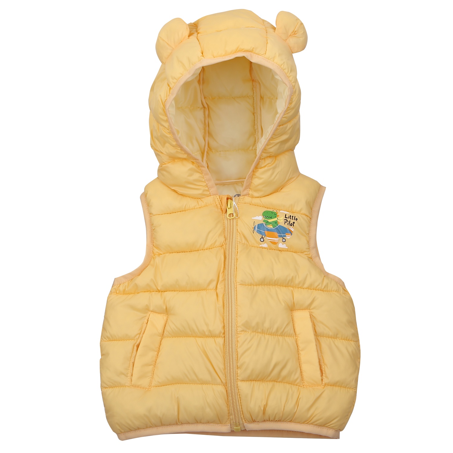 Áo khoác gile bé trai KidsPlaza in cá sấu 24K (Vàng)