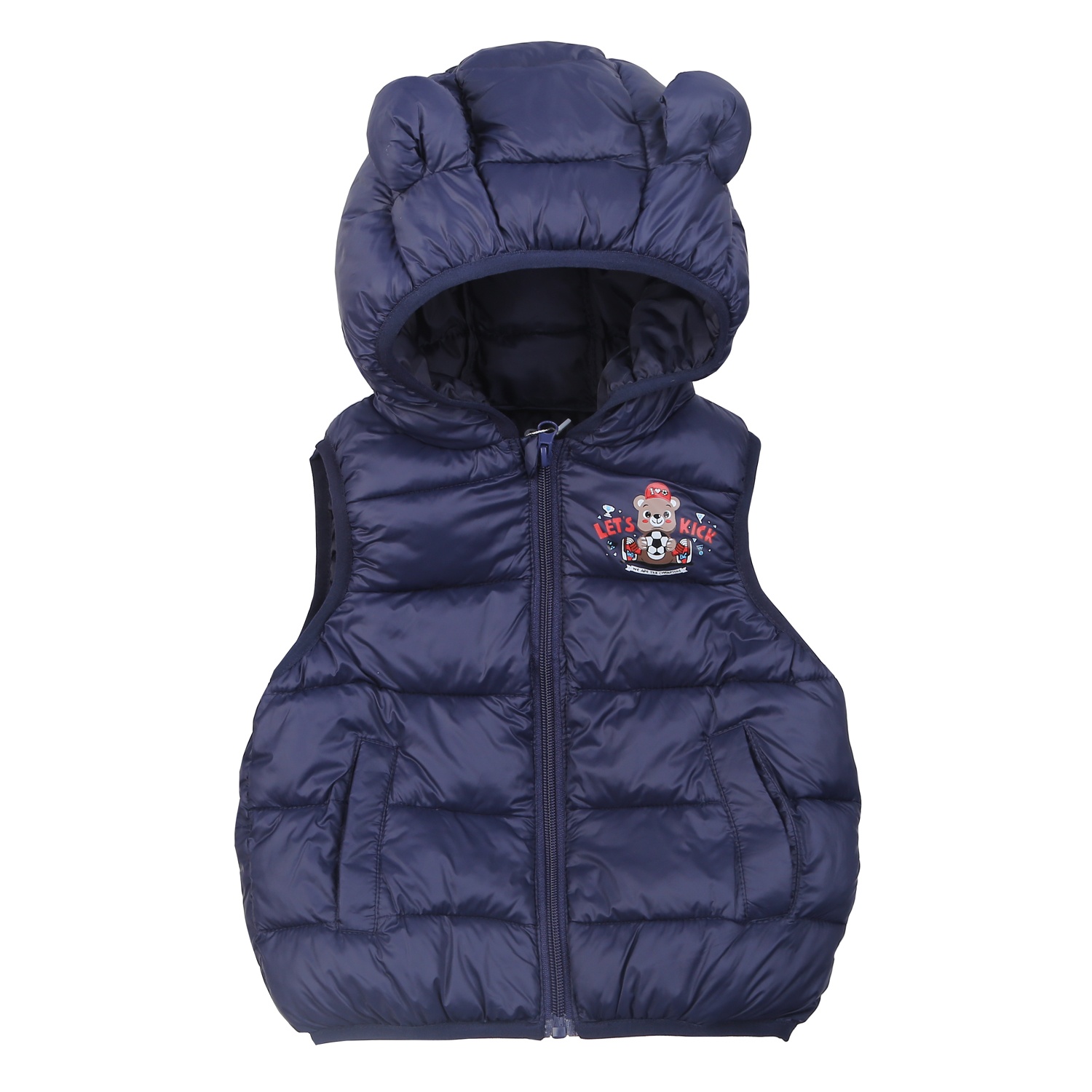 Áo khoác gile bé trai KidsPlaza in gấu 24K (Xanh than) hình 1