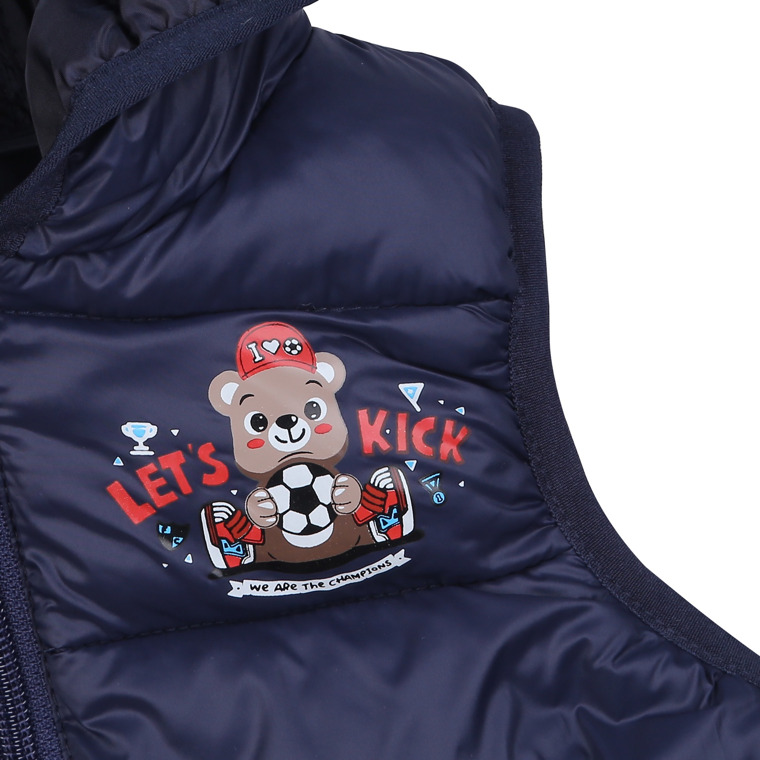 Áo khoác gile bé trai KidsPlaza in gấu 24K (Xanh than) hình 2