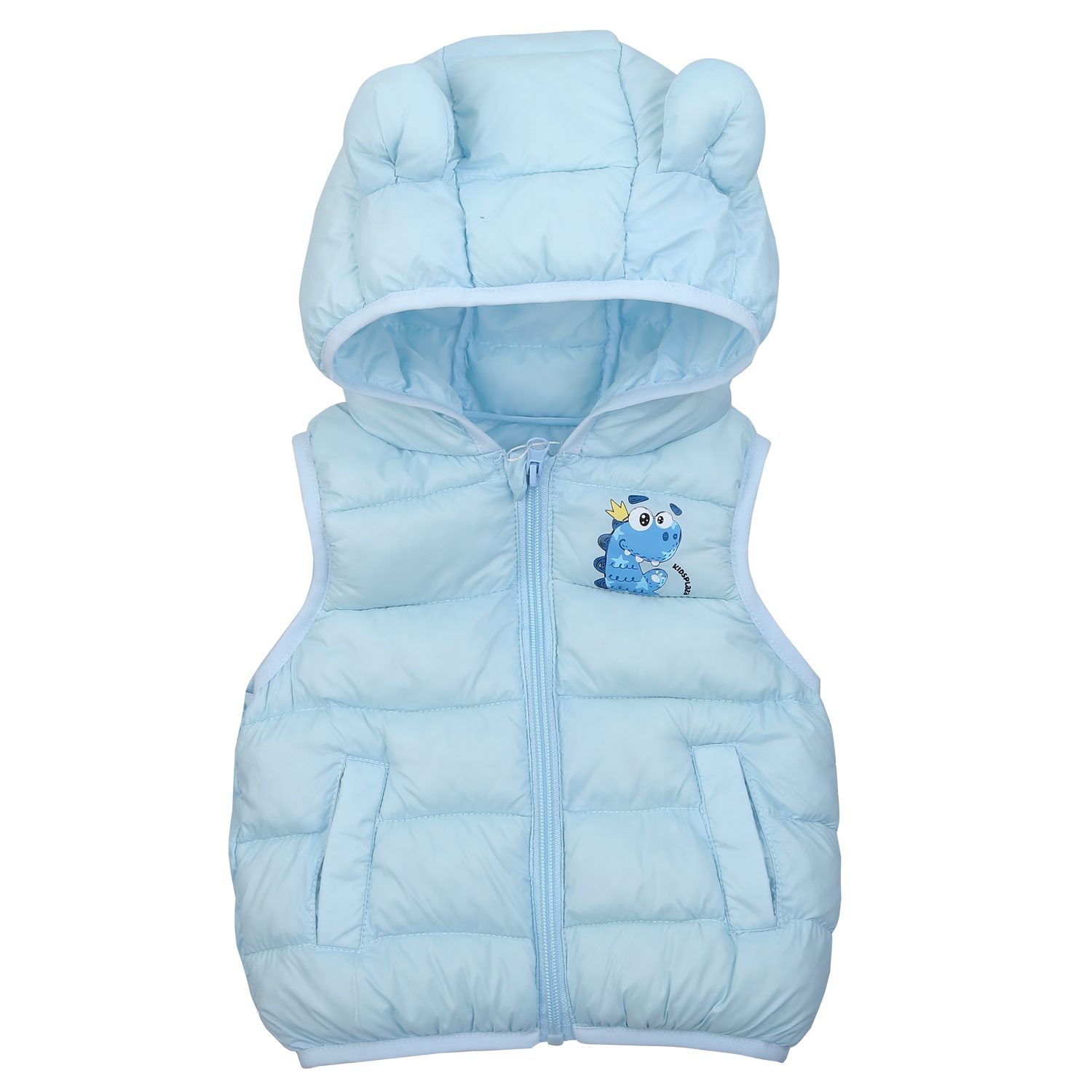 Áo khoác gile bé trai KidsPlaza in khủng long 24K (Xanh da trời) 