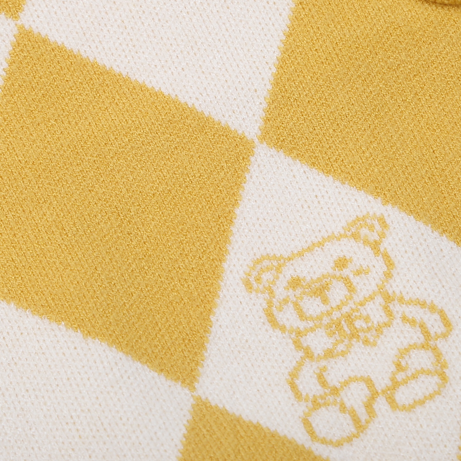 Áo len gile bé trai KidsPlaza caro gấu HN24D (Trắng vàng) hình 2