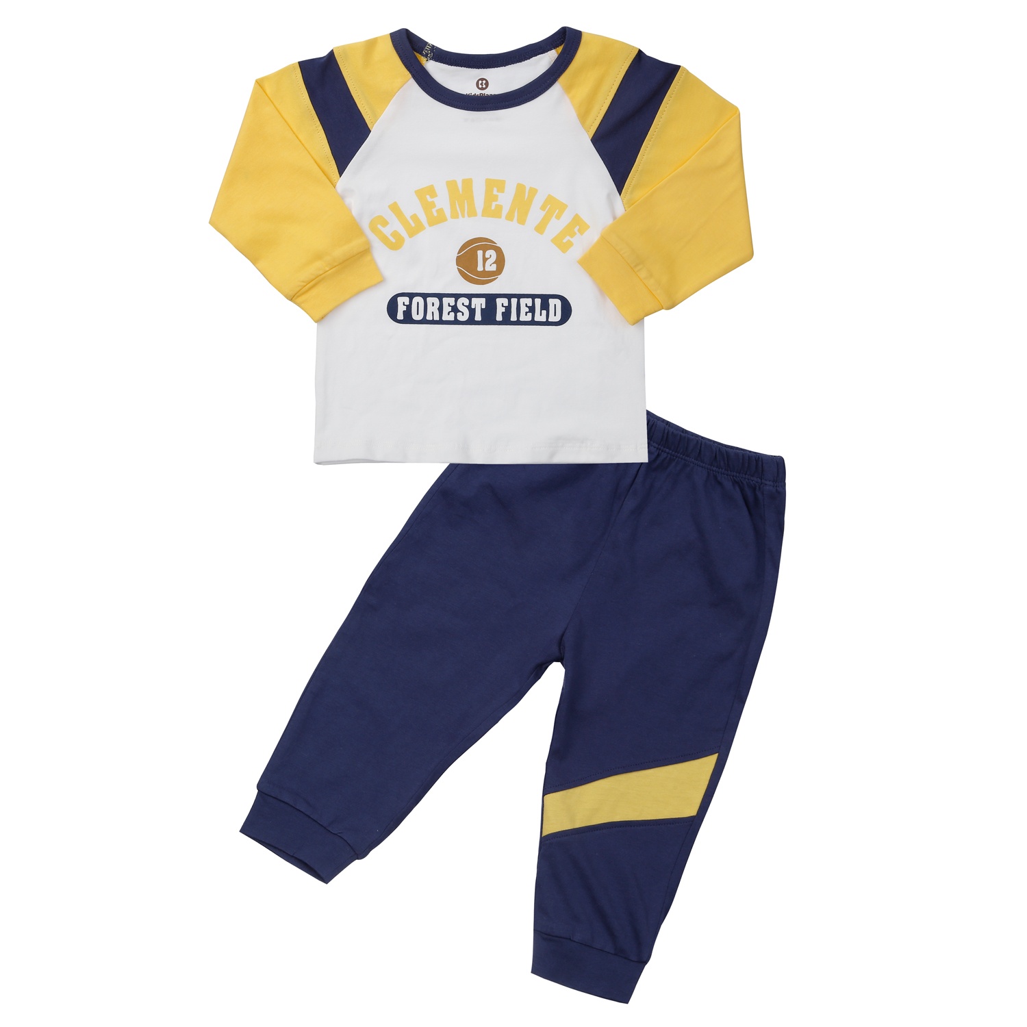 Bộ dài tay bé trai KidsPlaza in chữ M24T (Vàng xanh)