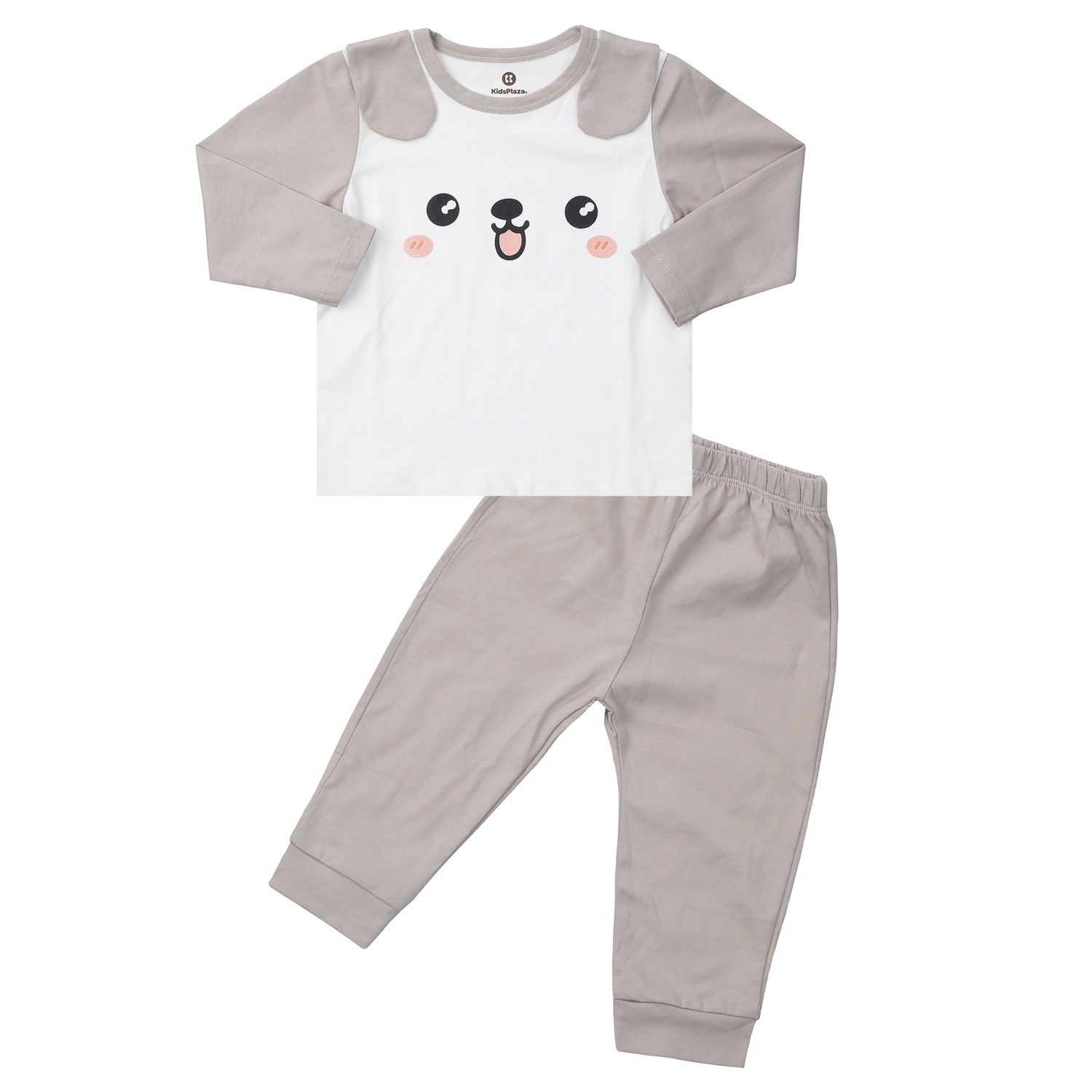 Bộ dài tay bé trai KidsPlaza in cún M24T (Trắng nâu)