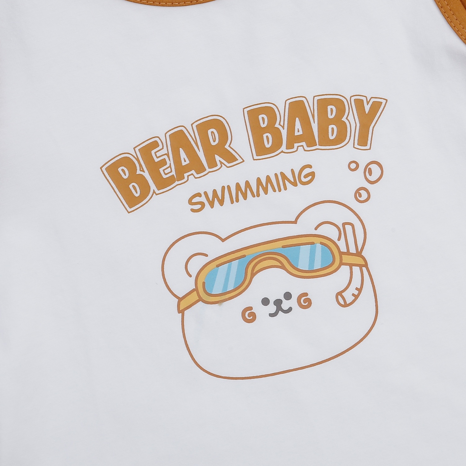 Bộ quần áo ba lỗ bé trai KidsPlaza in chữ TT24H (Vàng) hình 4