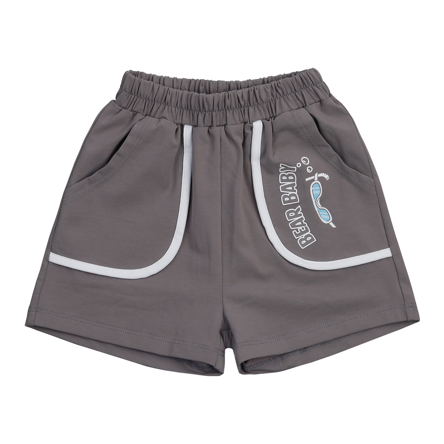 Bộ quần áo ba lỗ bé trai KidsPlaza in chữ TT24H (Xám) hình 4