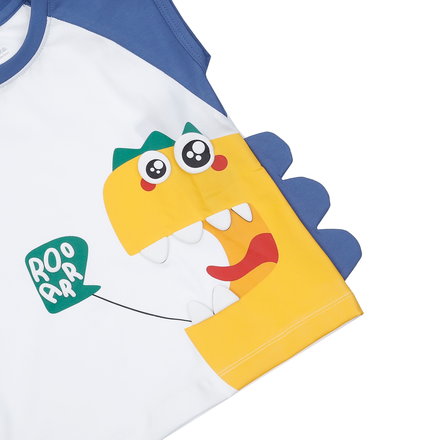 Bộ quần áo ba lỗ bé trai KidsPlaza in khủng long TT24H (Xanh) hình 4