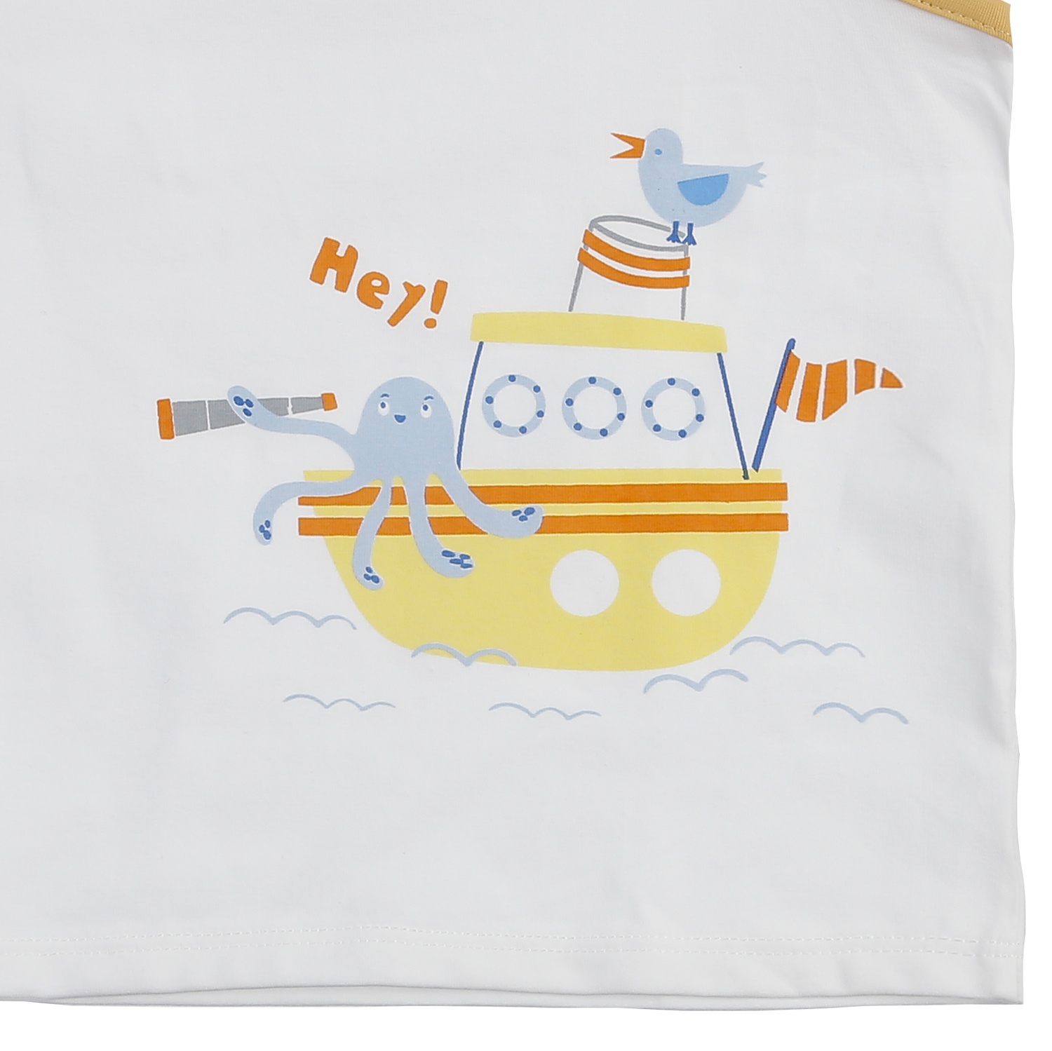 Bộ quần áo ba lỗ bé trai KidsPlaza in thuyền BA24H (Trắng ) hình 3