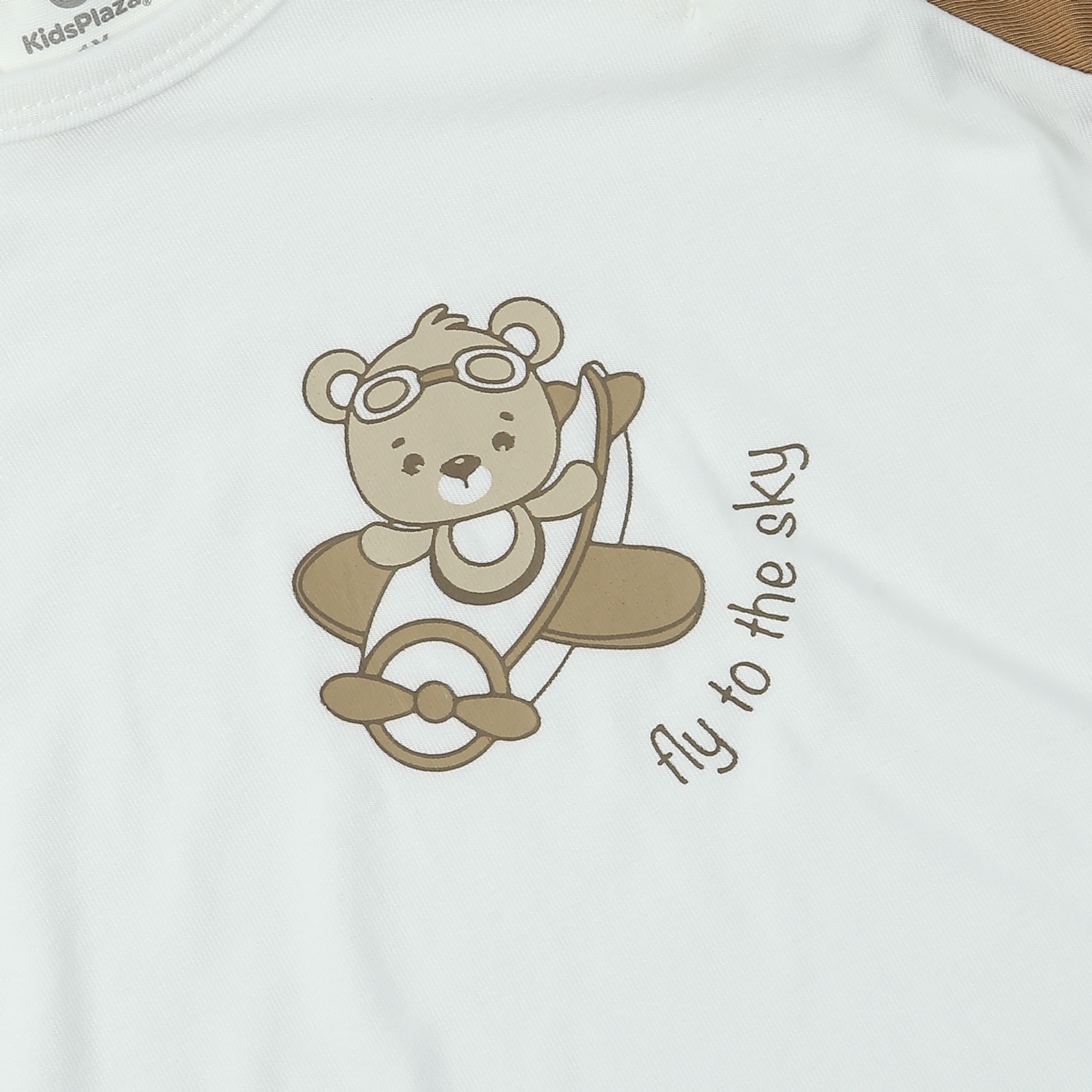 Bộ quần áo bé trai cộc tay KidsPlaza Otis ND24H (Trắng Nâu) hình 2