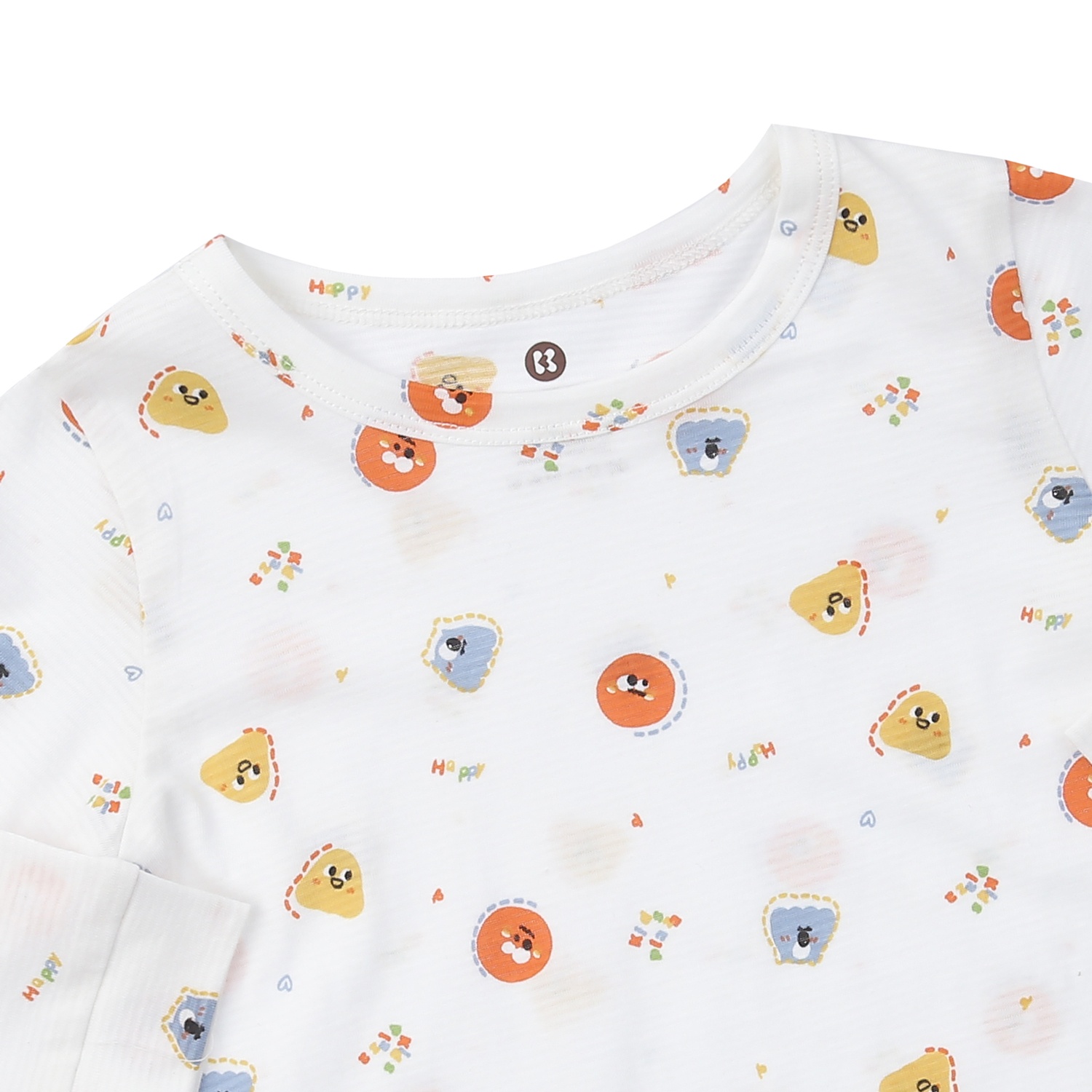 Bộ quần áo bé trai dài tay KidsPlaza in Monster M24T (Trắng) hình 3