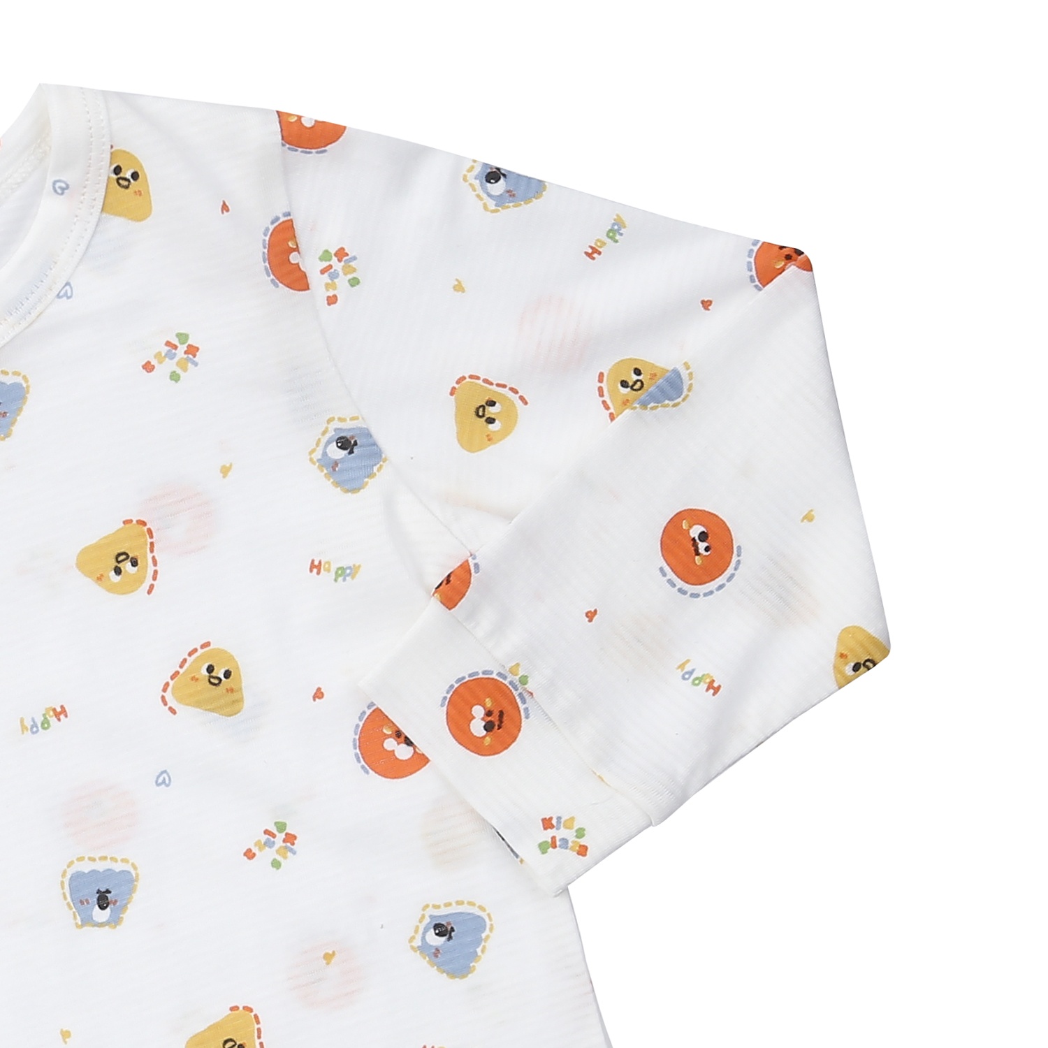 Bộ quần áo bé trai dài tay KidsPlaza in Monster M24T (Trắng) hình 4