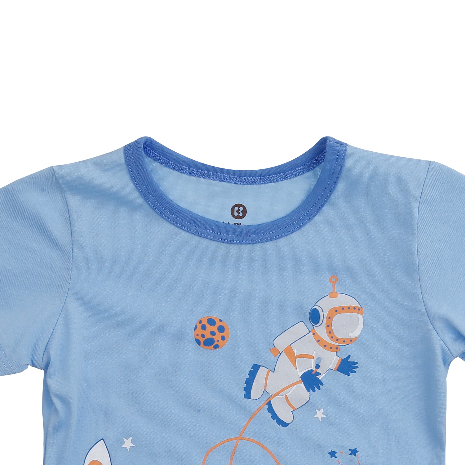 Bộ quần áo cộc bé trai KidsPlaza in tàu vũ trụ M24H (Xanh) hình 4