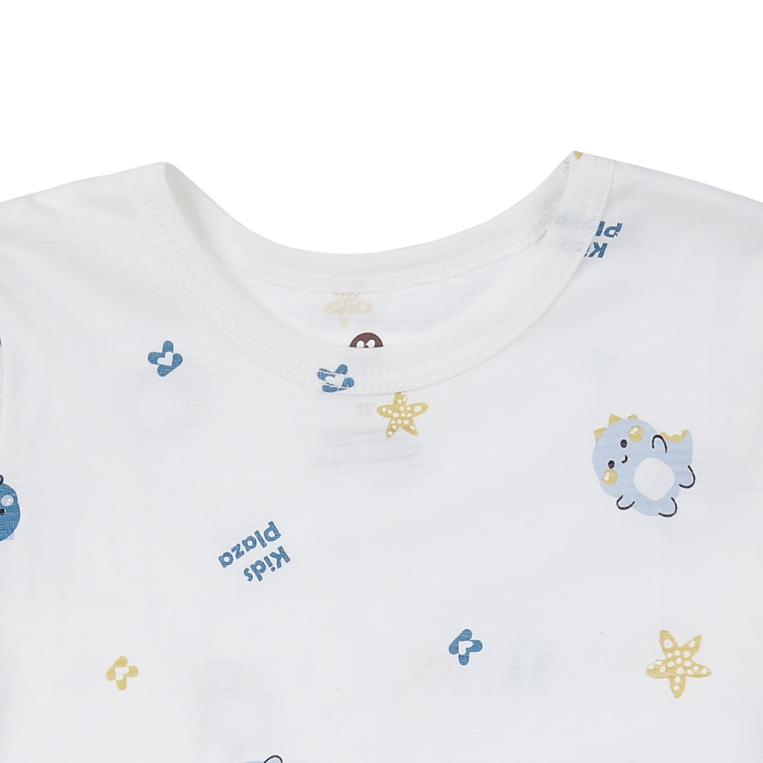 Bộ quần áo cộc tay bé trai KidsPlaza in khủng long M24H (Trắng) hình 3