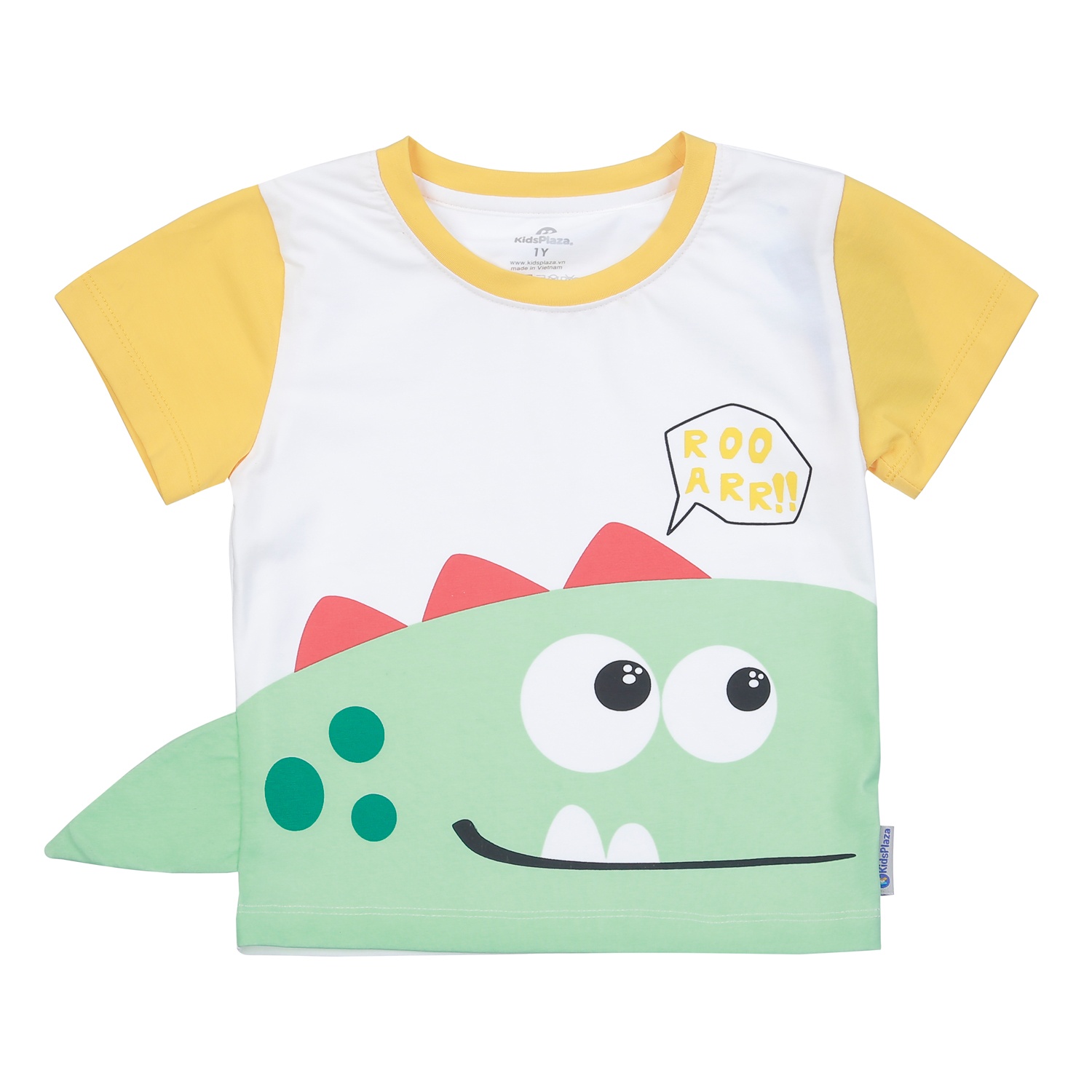 Bộ quần áo cộc tay bé trai KidsPlaza in khủng long TT24H (Vàng) hình 2
