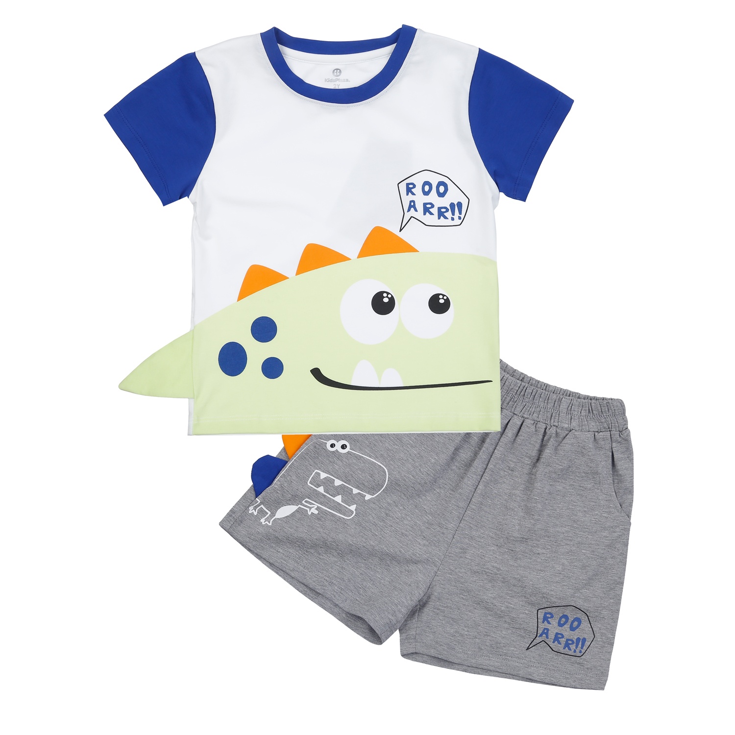 Bộ quần áo cộc tay bé trai KidsPlaza in khủng long TT24H (Xanh biển) hình 1