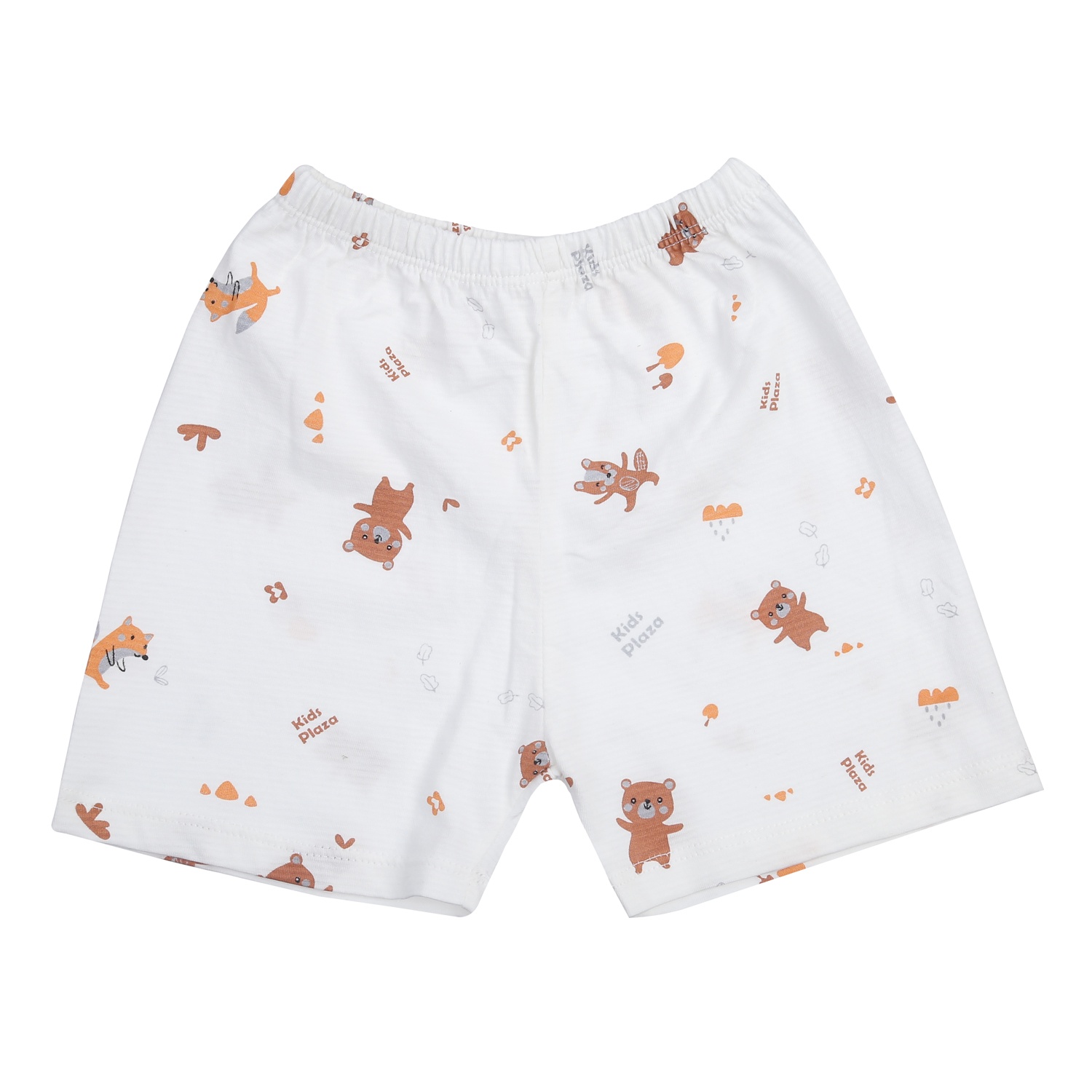 Bộ quần áo cộc tay bé trai KidsPlaza phối in gấu M24H (Trắng) hình 5