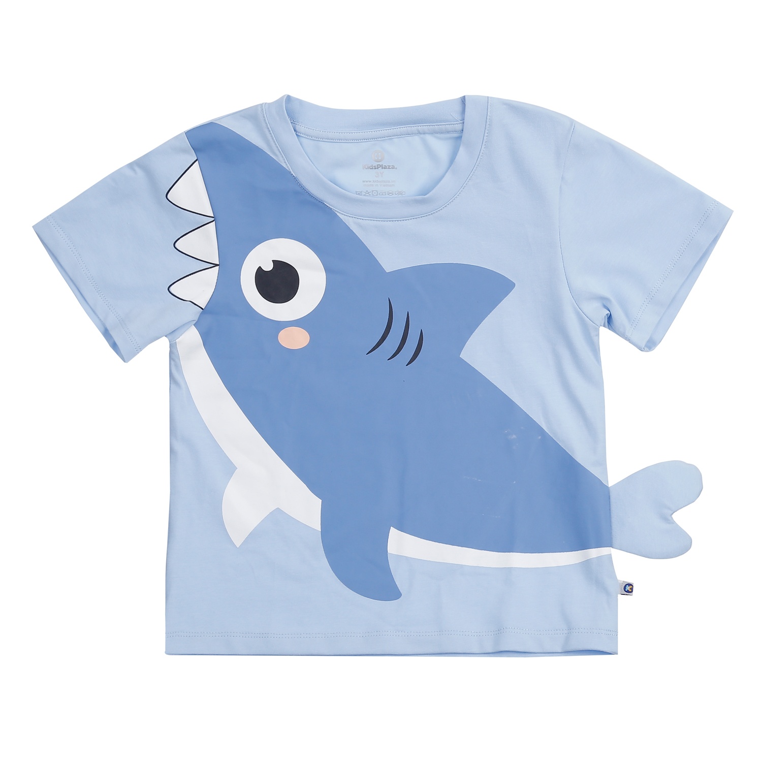Bộ quần áo cộc tay KidsPlaza in cá mập BA24H (Màu xanh dương)  hình 2