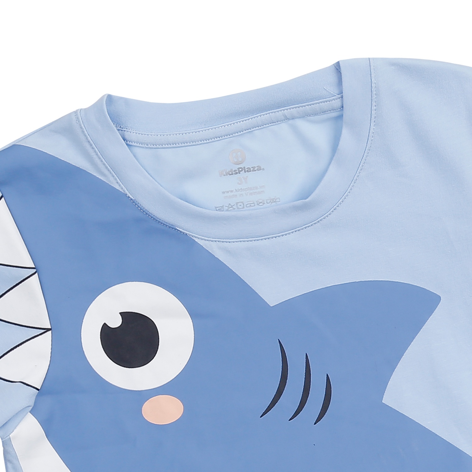 Bộ quần áo cộc tay KidsPlaza in cá mập BA24H (Màu xanh dương)  hình 3