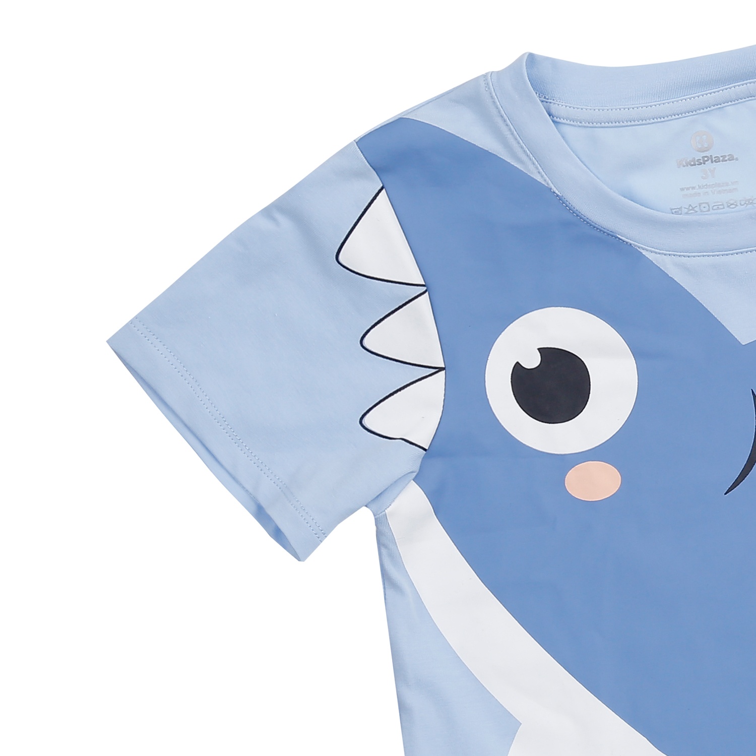 Bộ quần áo cộc tay KidsPlaza in cá mập BA24H (Màu xanh dương)  hình 4