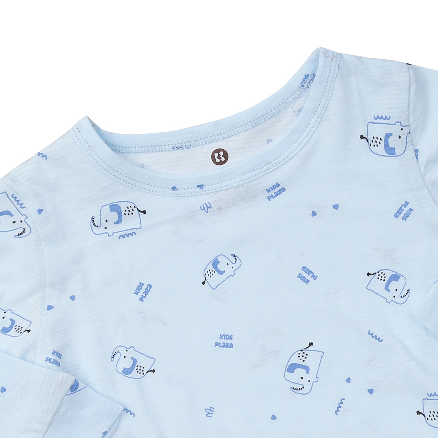 Bộ quần áo dài tay bé trai KidsPlaza in voi M24T (Xanh dương)