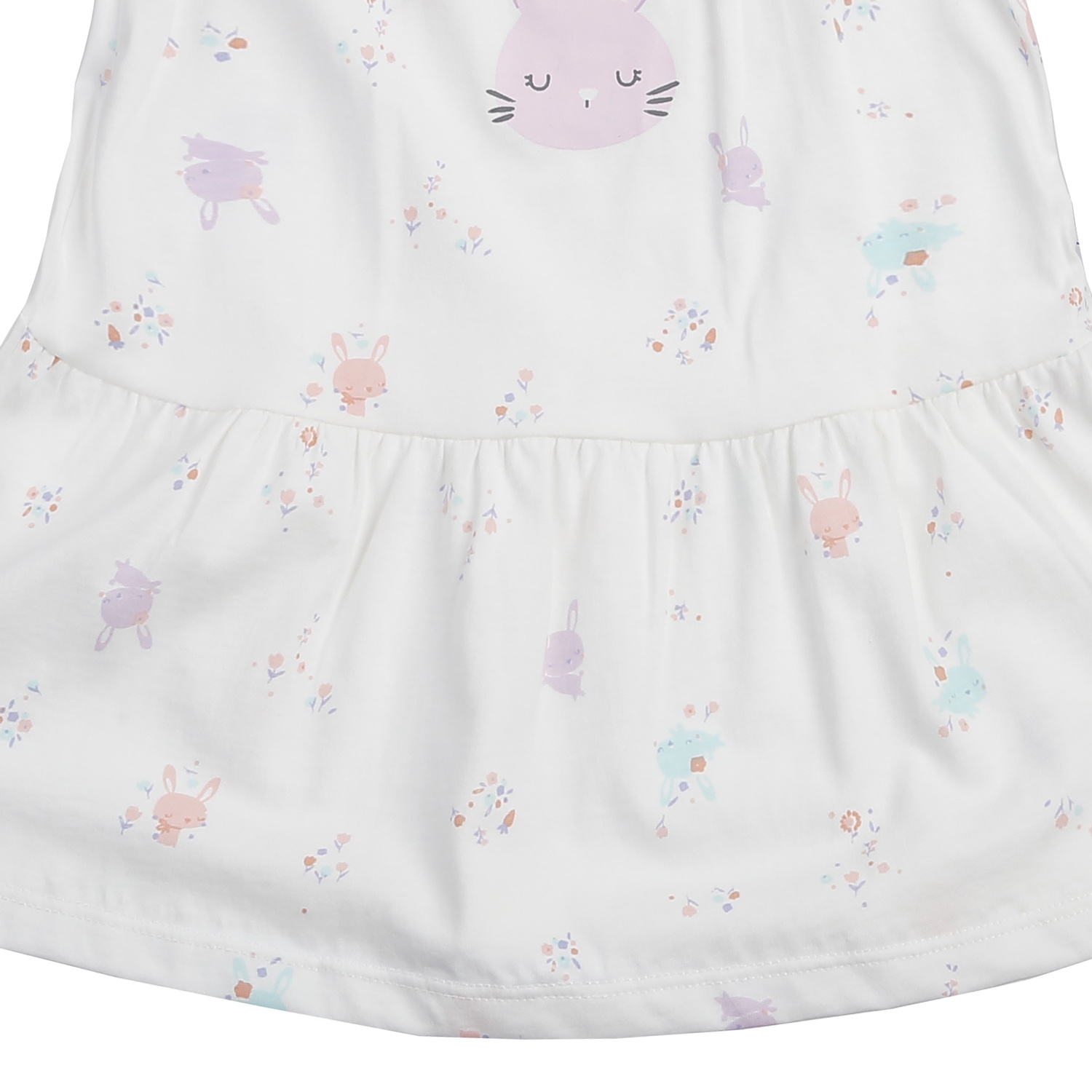 Váy bé gái KidsPlaza hai dây in thỏ BA24H (Trắng) hình 2