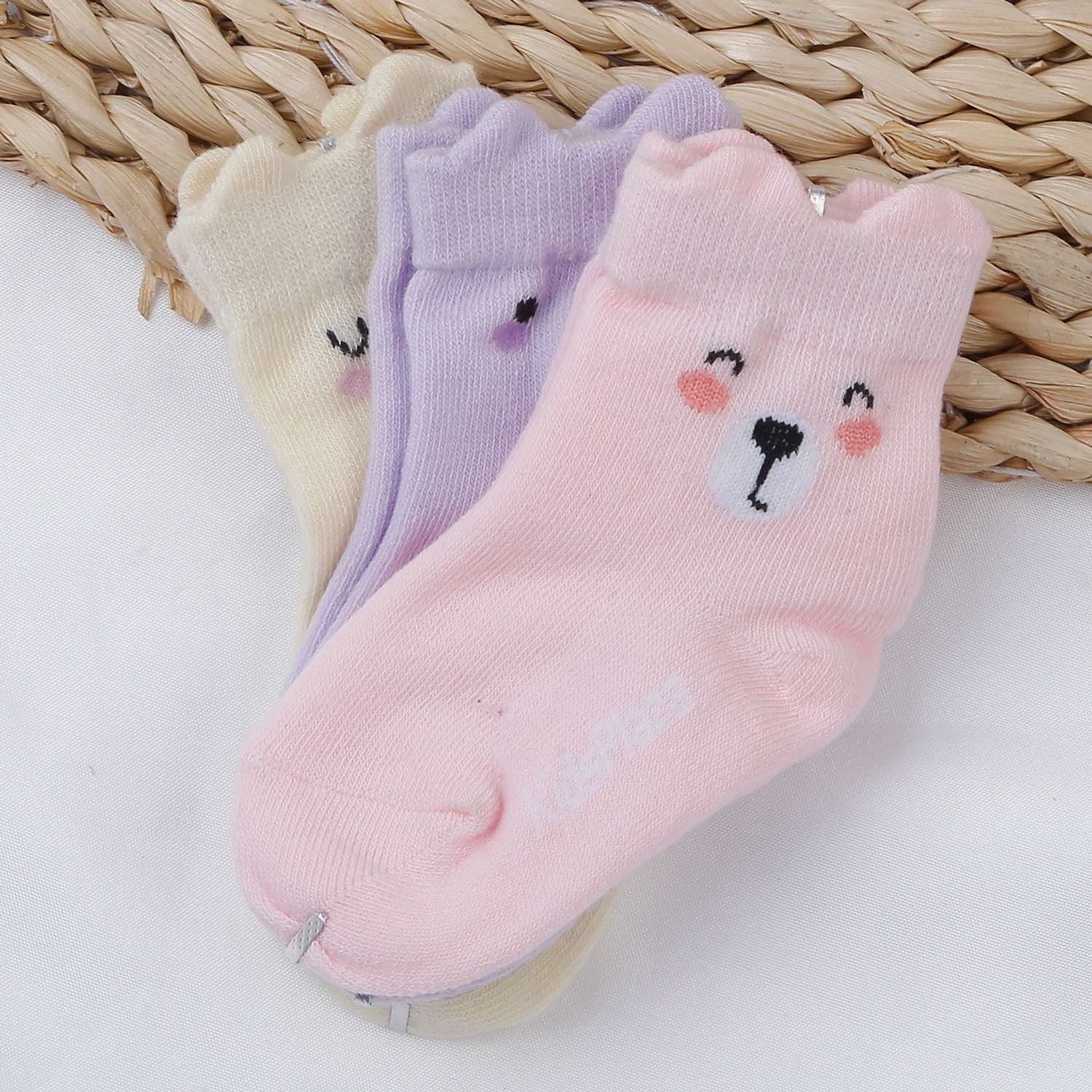 Set 3 tất cho bé gái KidsPlaza tai gấu BH25D