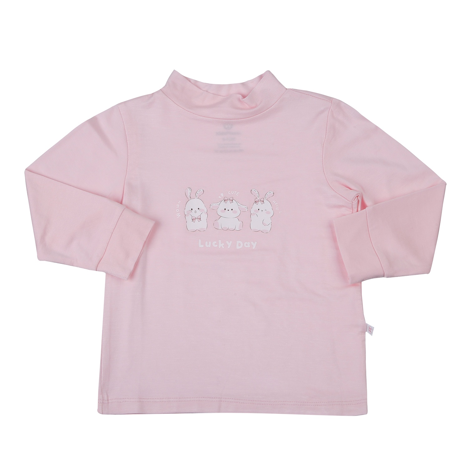 Áo cổ 3 phân KidsPlaza Modal in thỏ M25T (Hồng) 