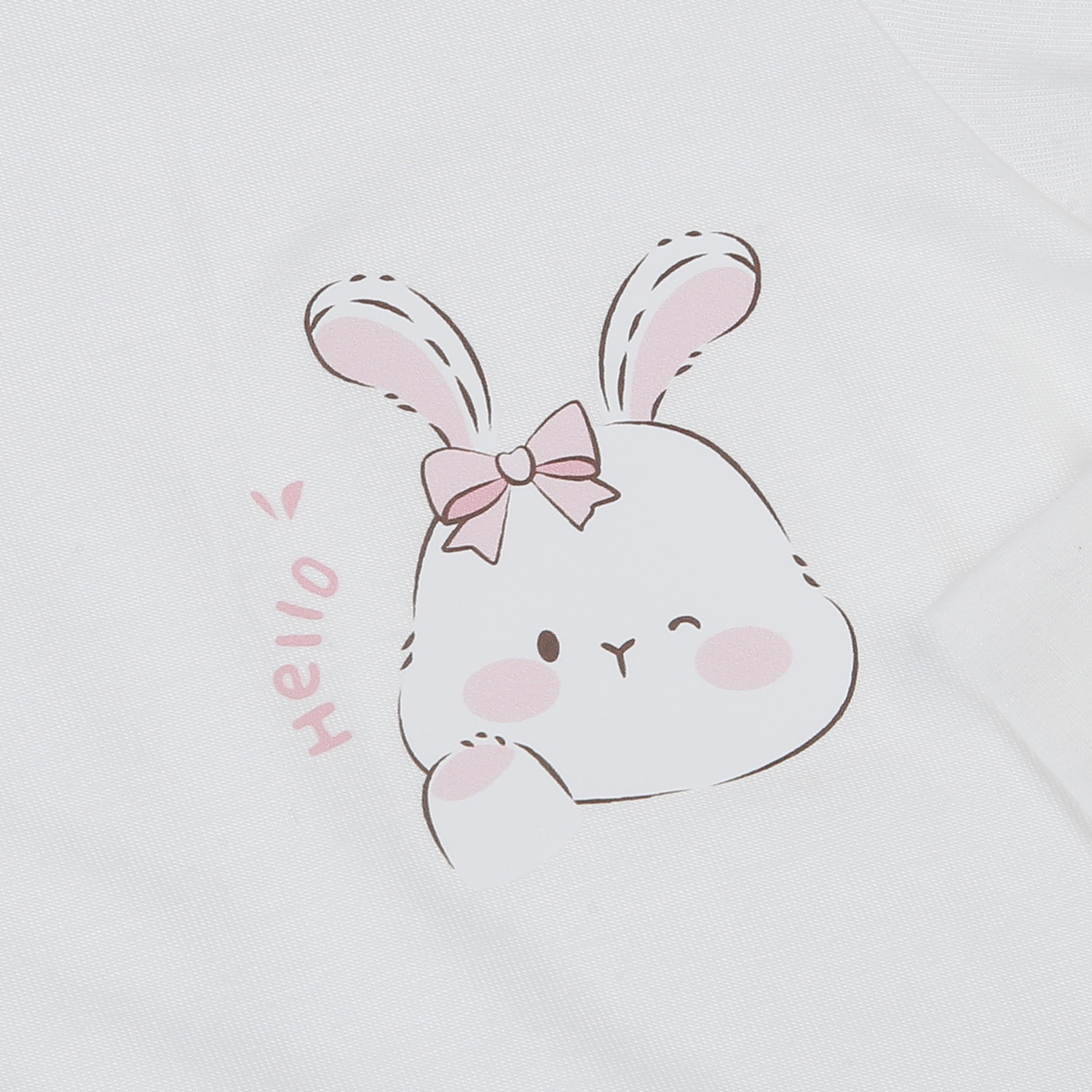 Áo cổ 3 phân KidsPlaza Modal in thỏ M25T (Trắng)  hình 2