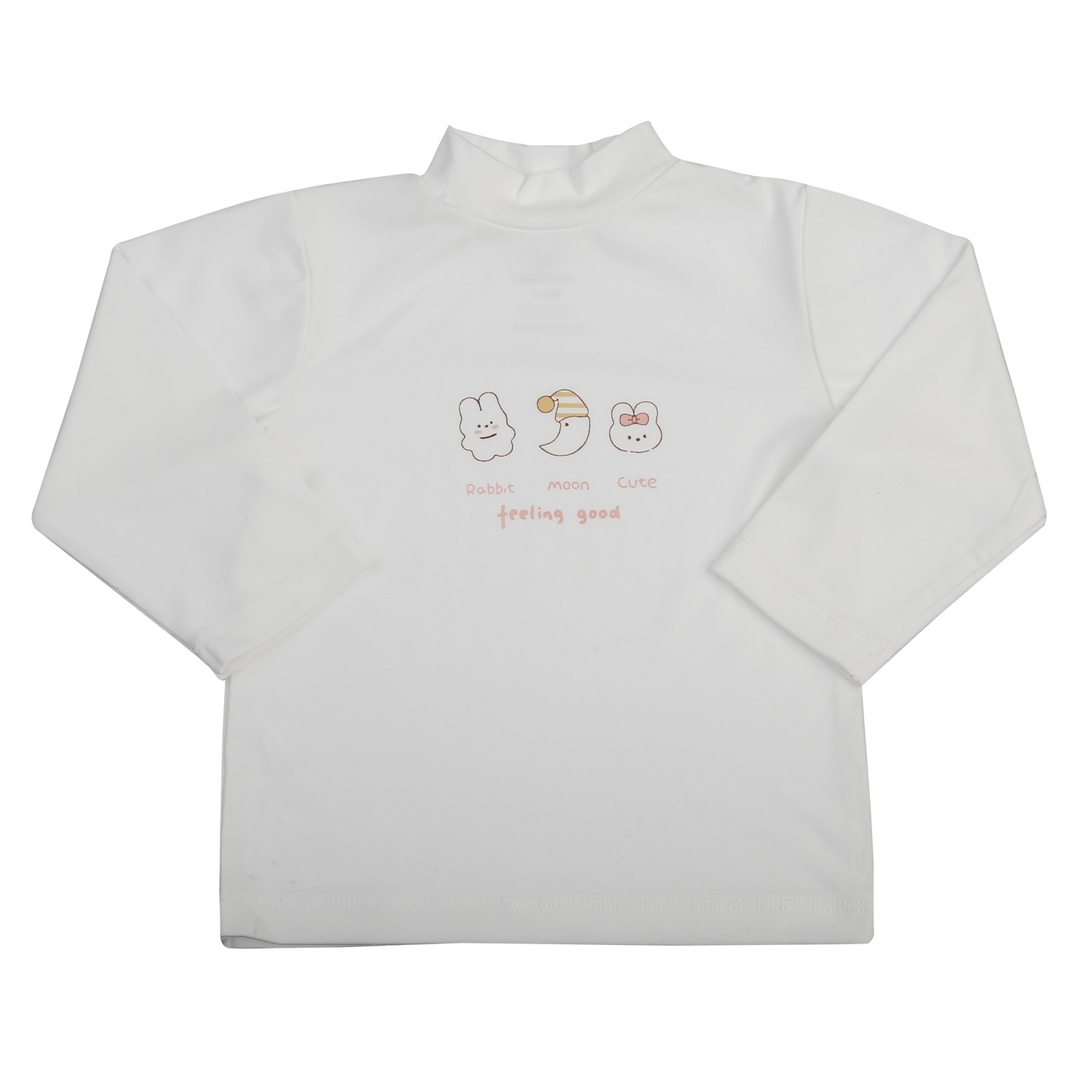 Áo cổ 3 phân KidsPlaza Otis in thỏ ND25T (Trắng)