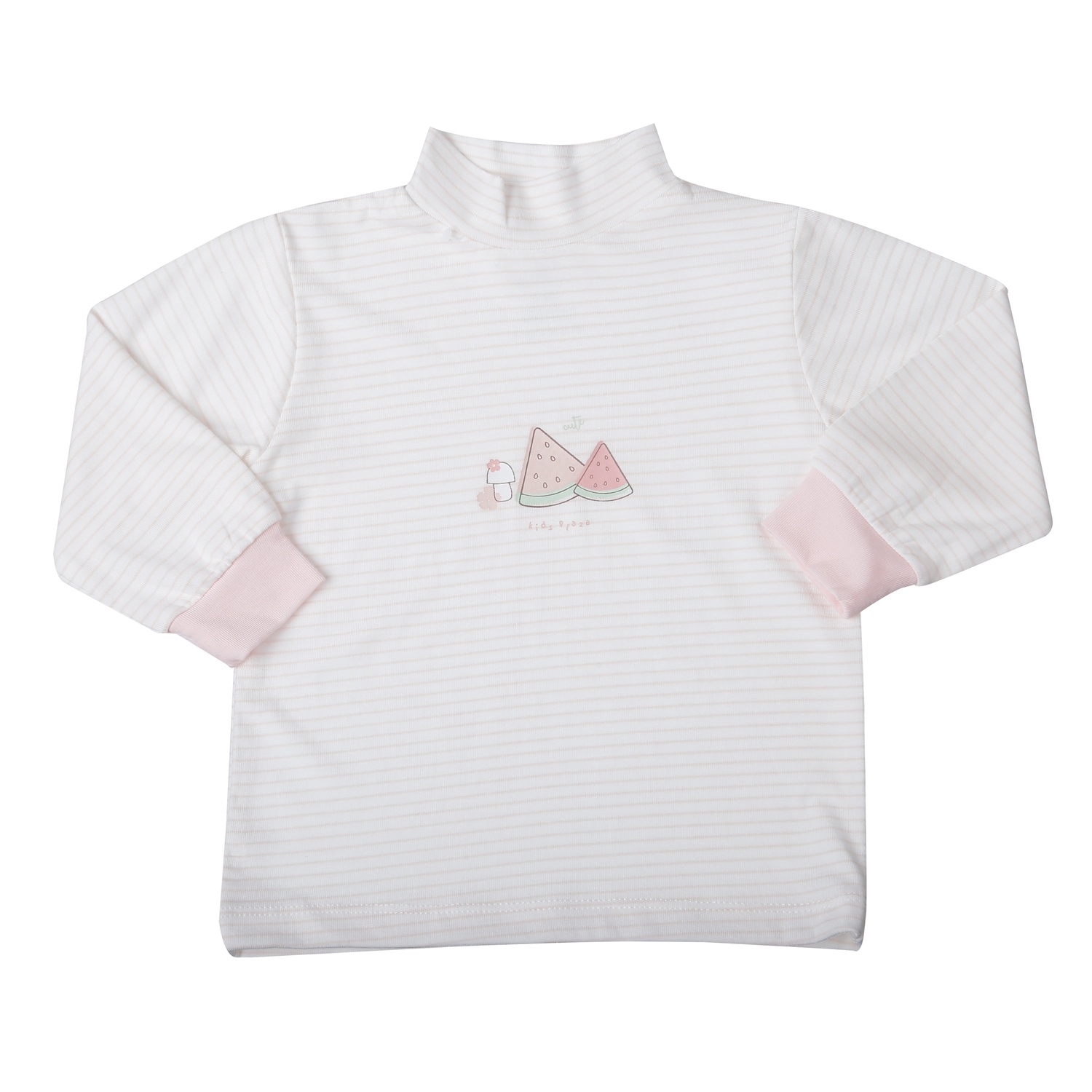 Áo cổ 3 phân KidsPlaza Otis ND25T (Trắng kẻ hồng) hình 1