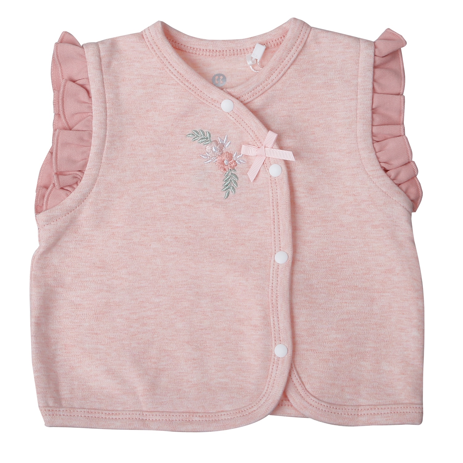 Áo gile cài lệch bé gái KidsPlaza tay bèo ND25D (Hồng) 