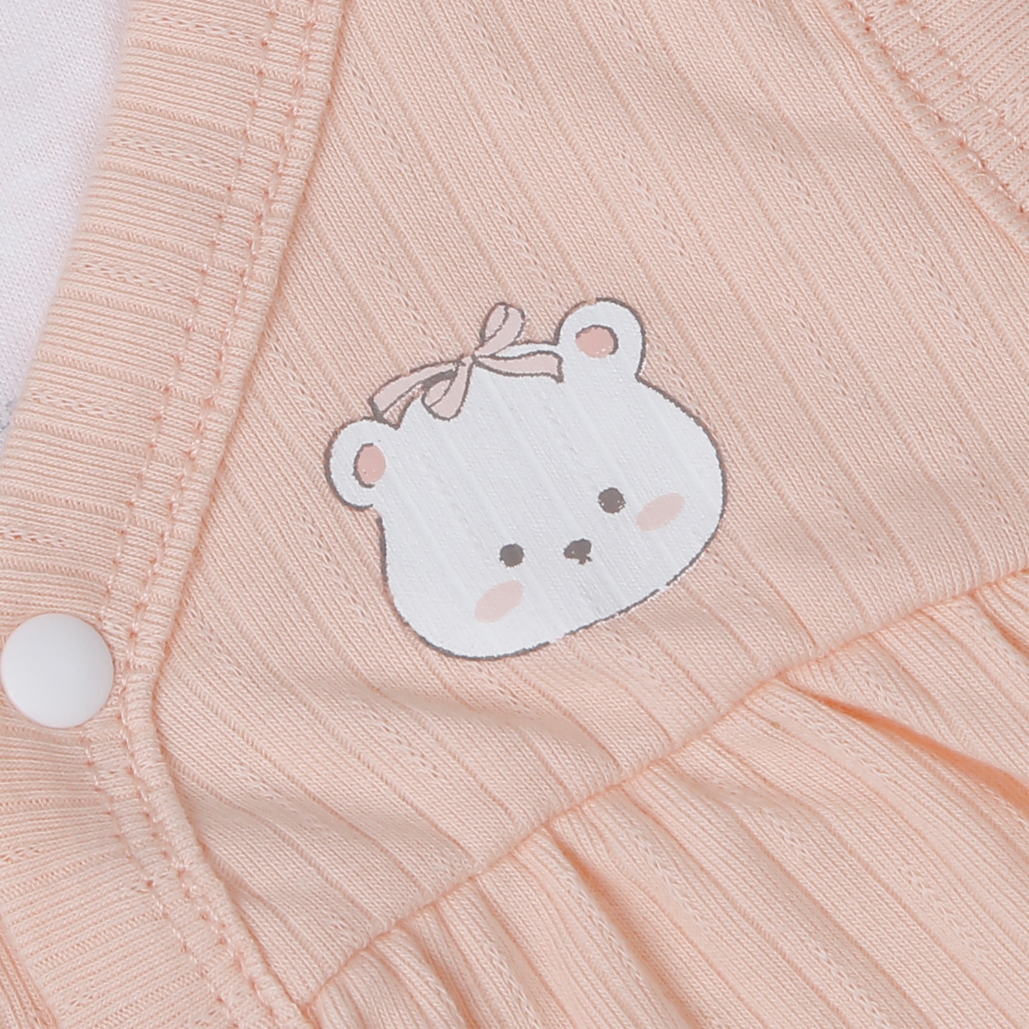 Áo Gile KidsPlaza kẻ tăm in gấu ND25D (Hồng) hình 2