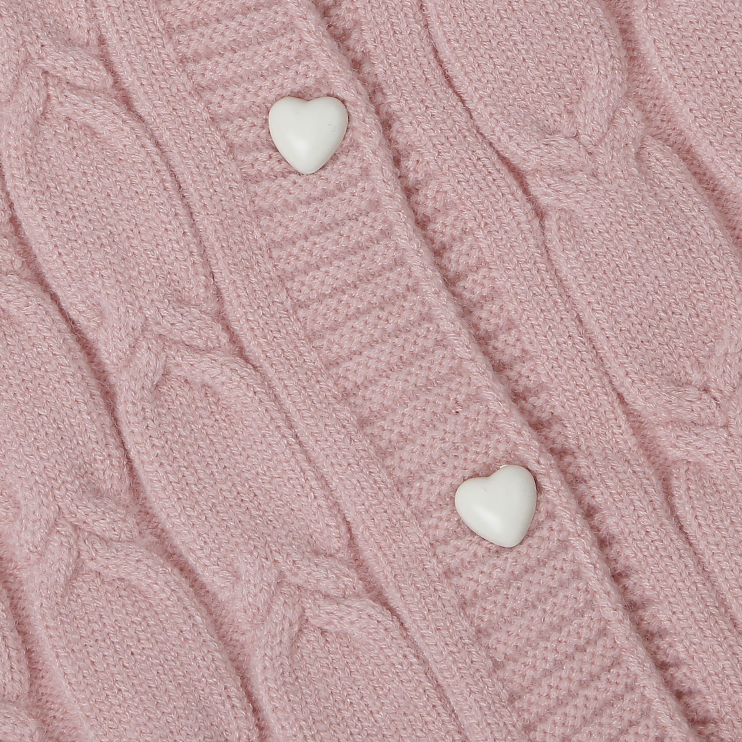 Áo Gile len bé gái Mamago cài cúc thêu hoa 25M-G09 (Hồng)