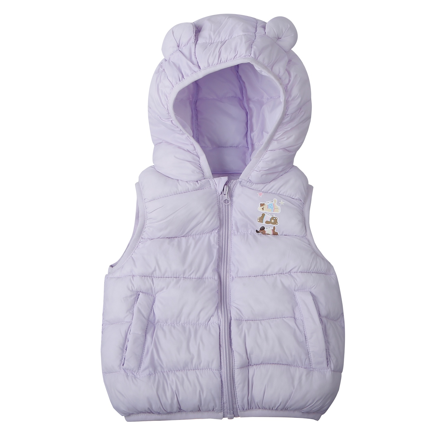 Áo khoác sát nách bé gái KidsPlaza in thú 25K (Tím)  hình 1