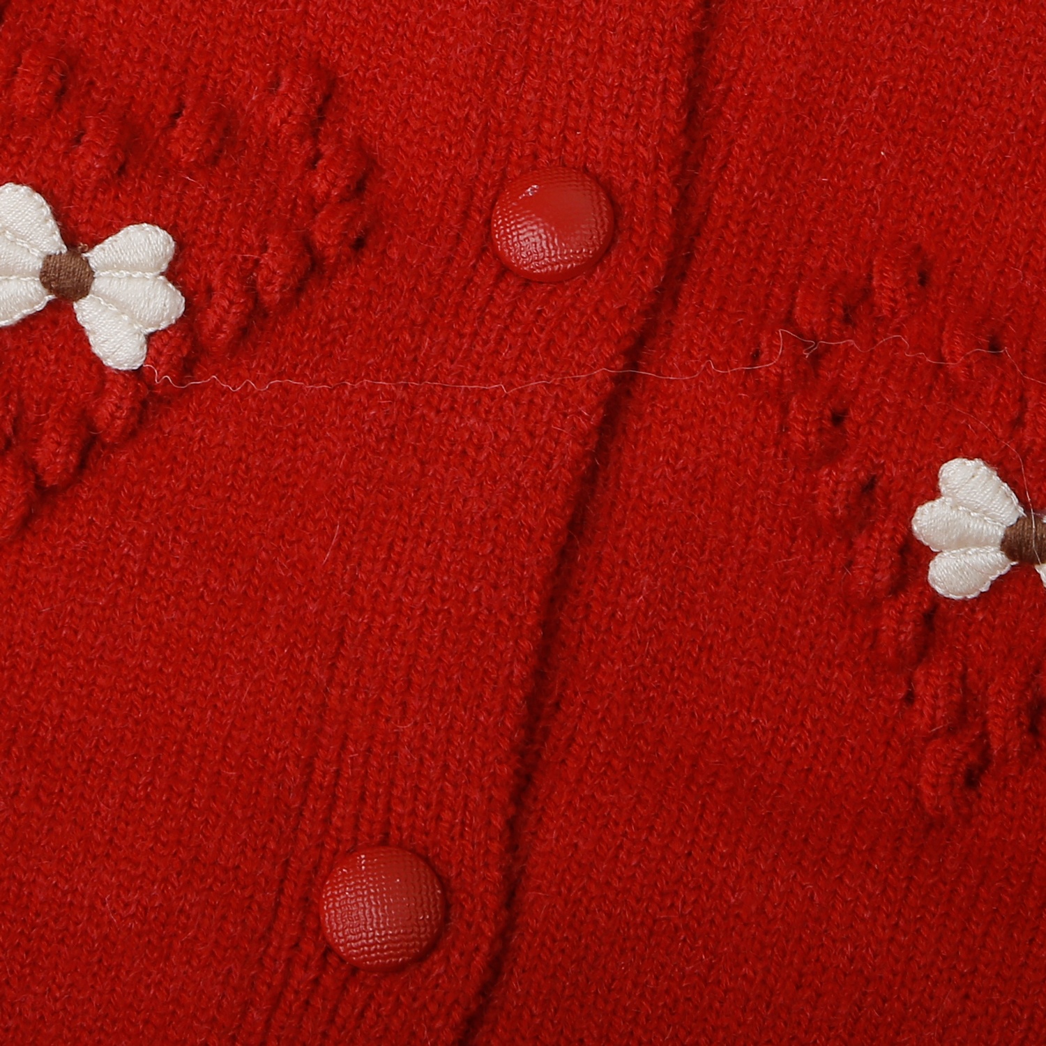 Áo len gile sơ sinh Mamago ND19 (Hồng đậm) Áo len bé gái Mamago gắn nơ trái tim 25M-A04 (Đỏ)